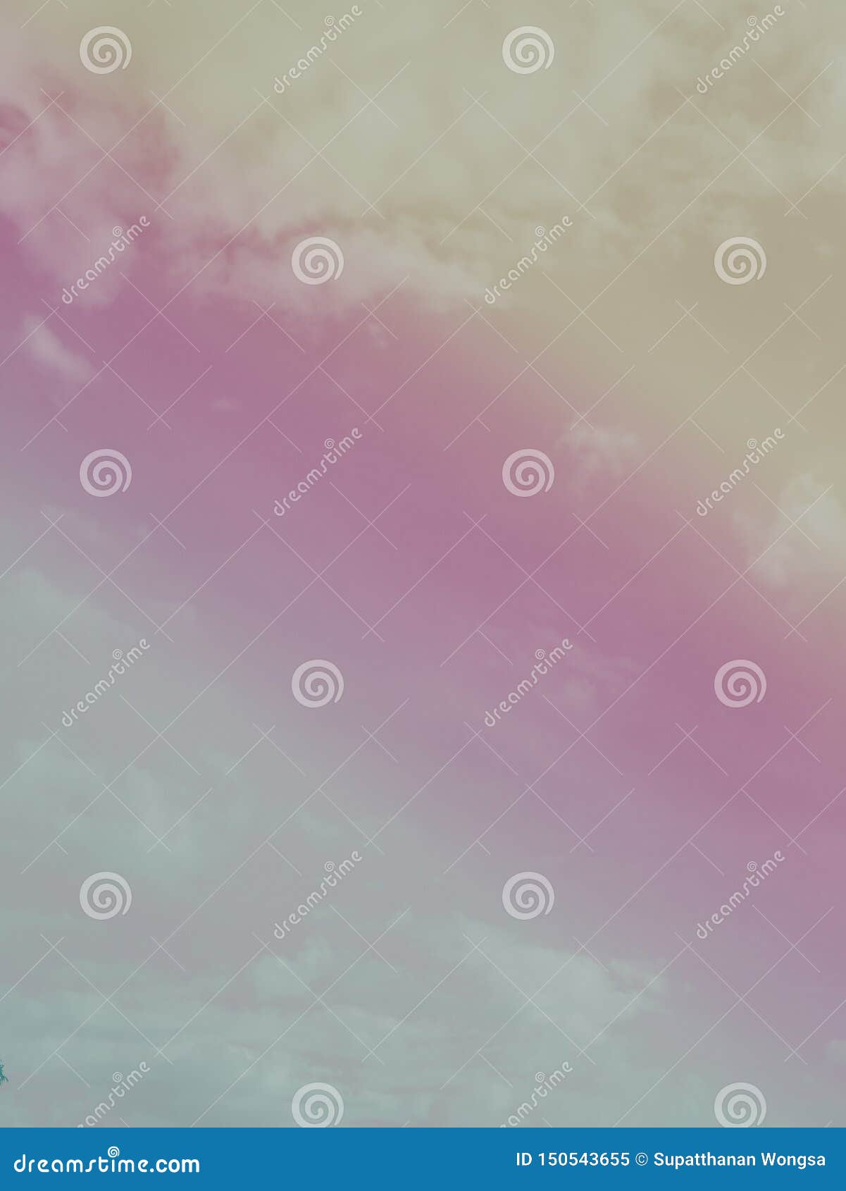 Sky and Gradient Pastel Blue, Pink, Yellow Sky Background Stock Image ...