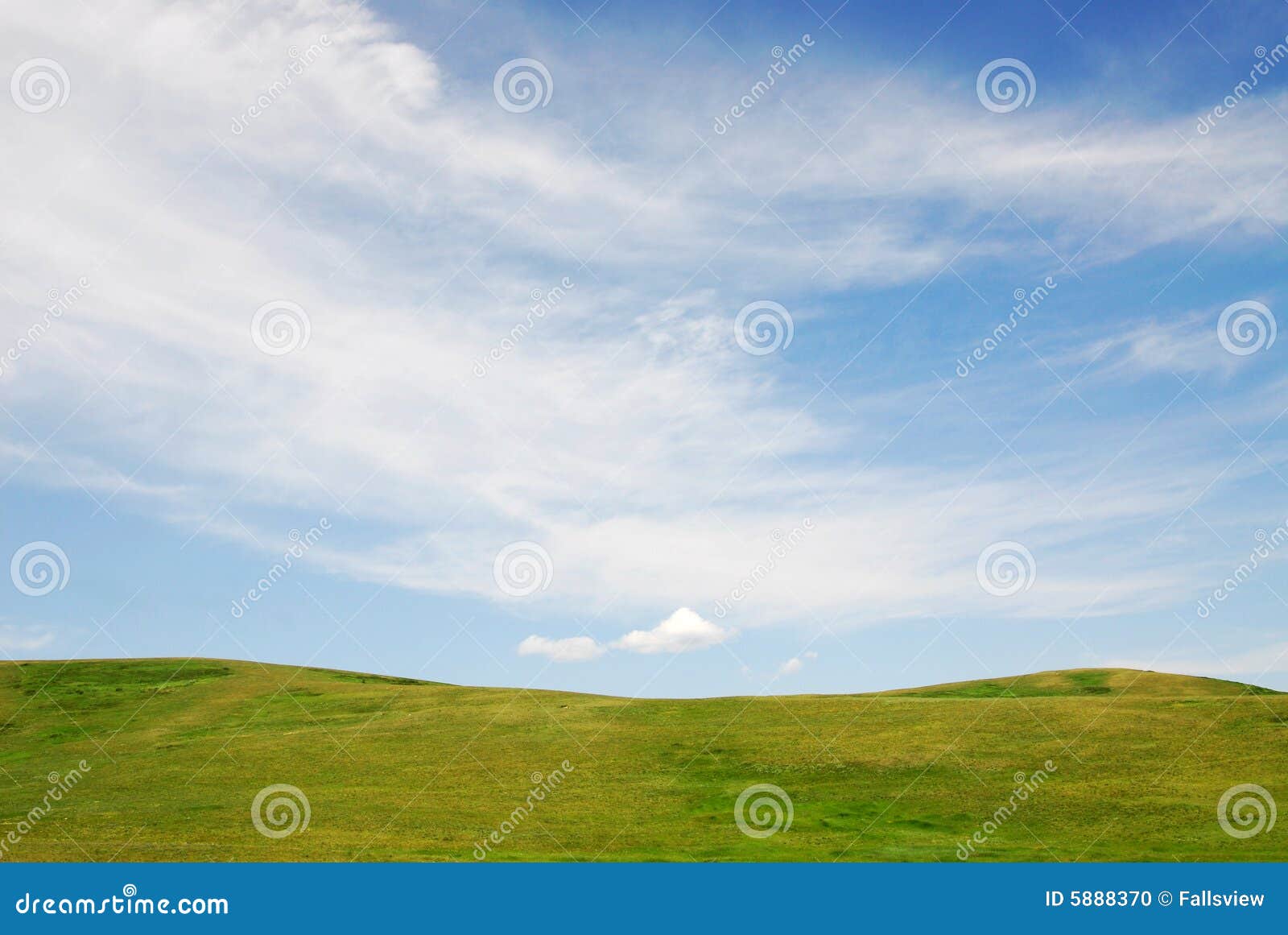Sky and grassland stock photo. Image of green, grassland 5888370