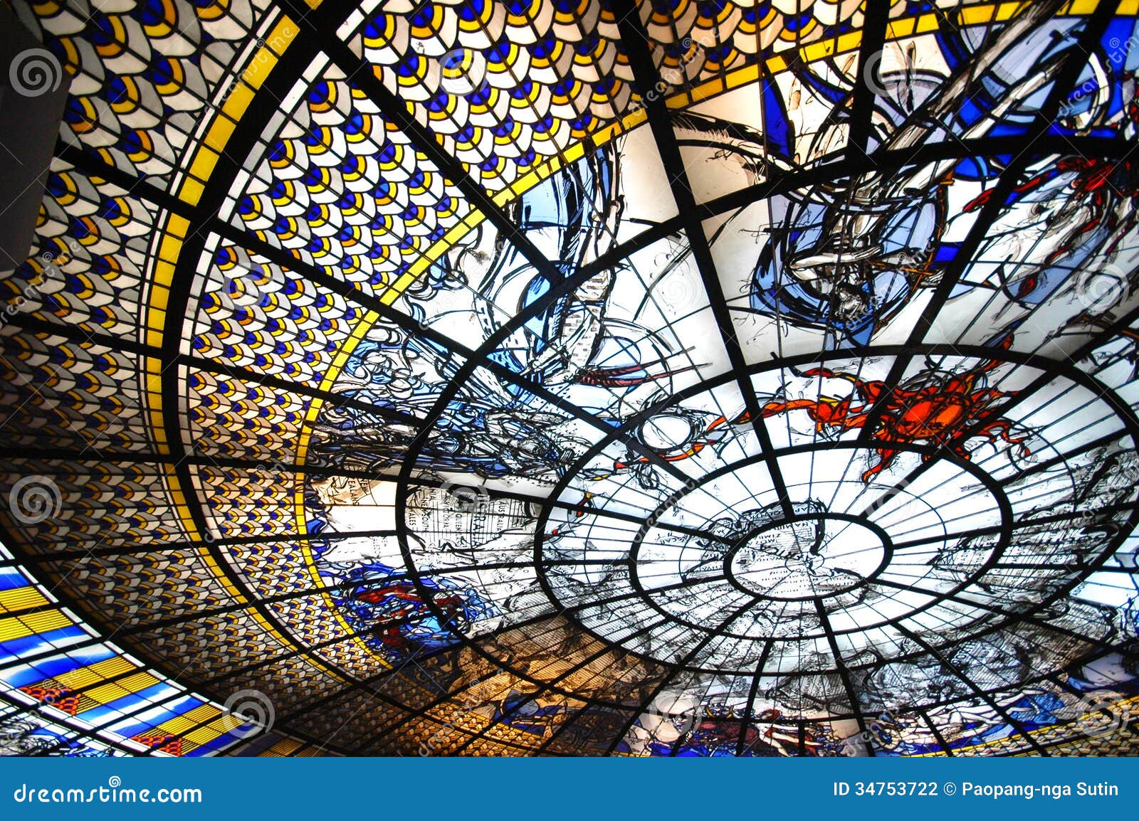 Sky map stained glass stock photo. Image of medieval 34753722