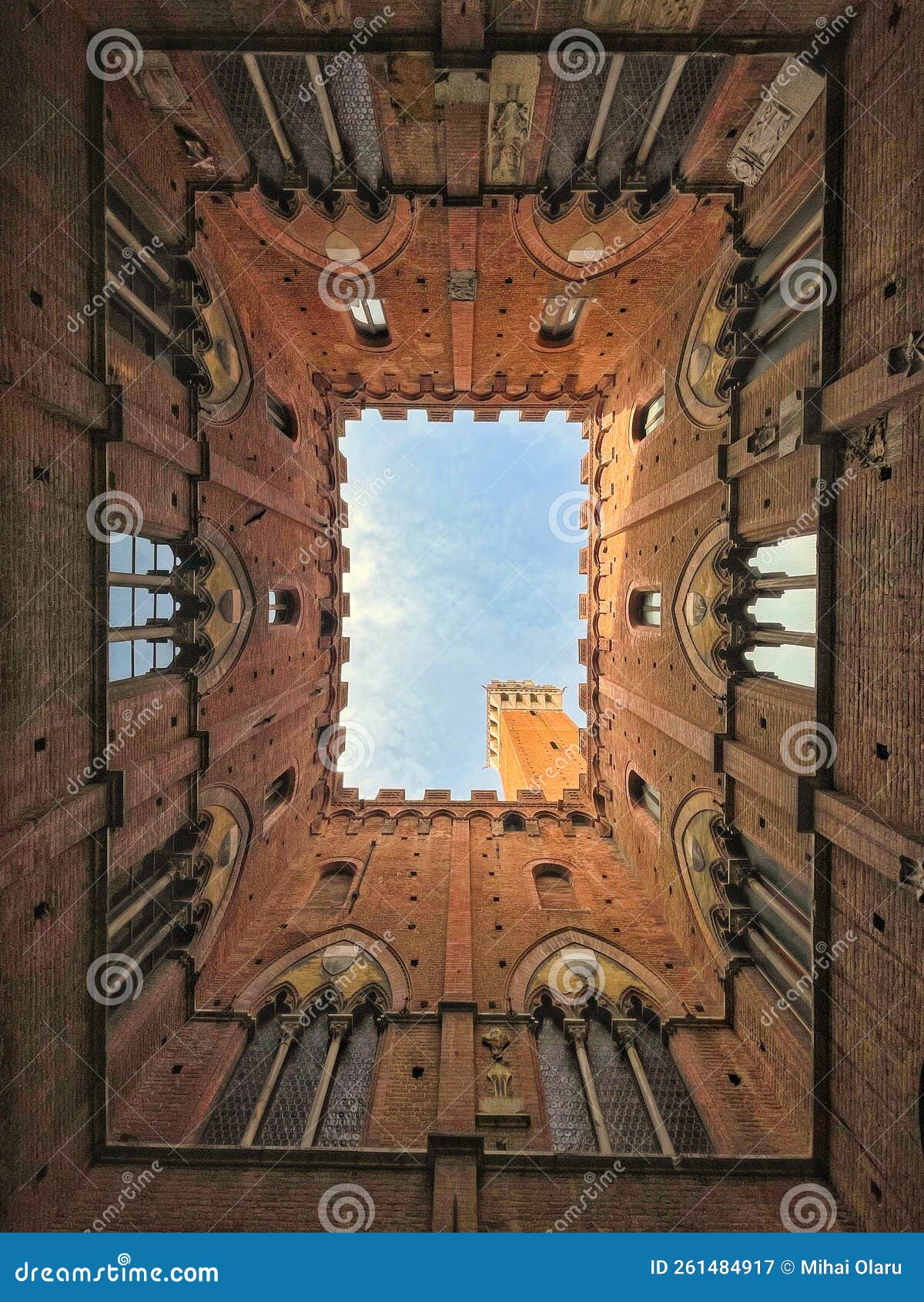 the sky view from museo civico in siena