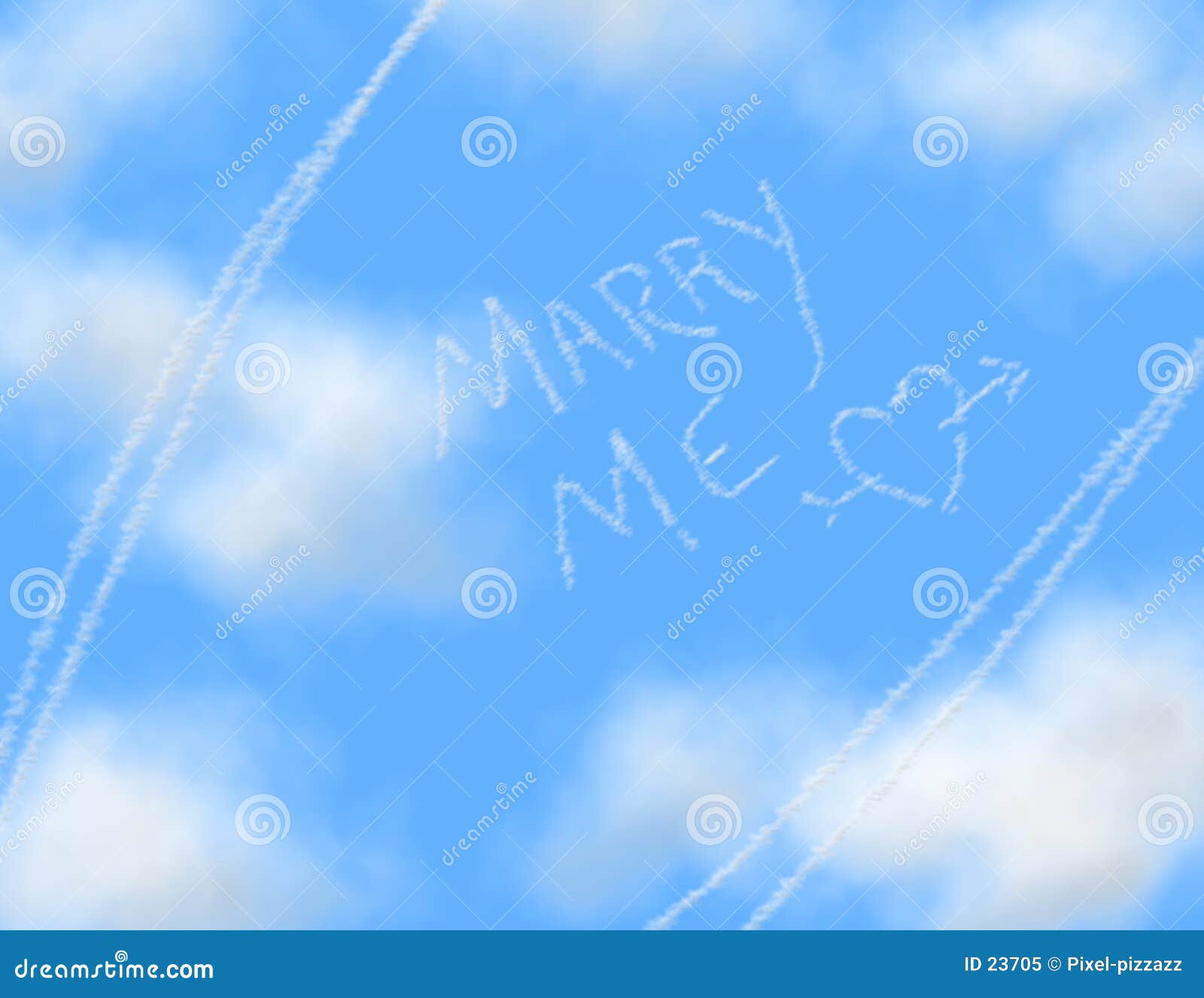 sky writing - marry me