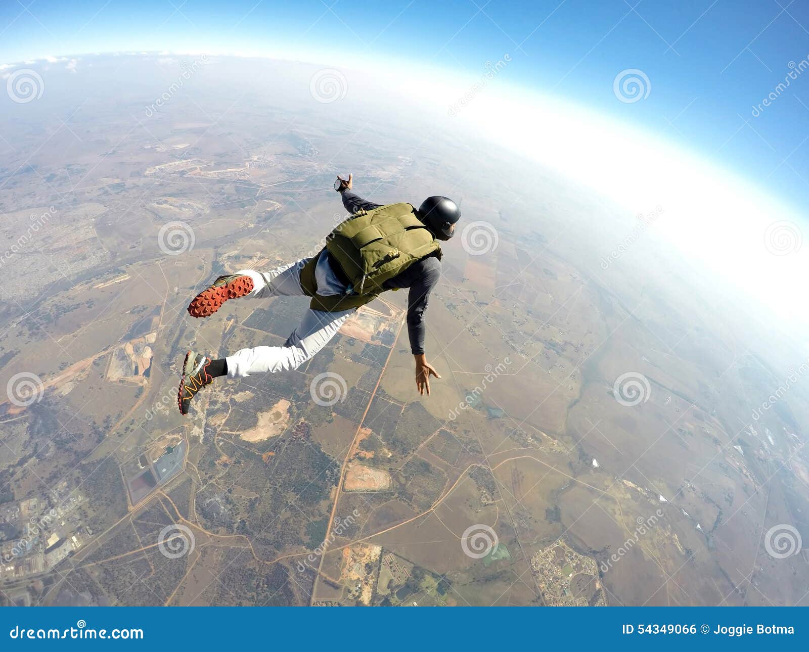 skydiver in action