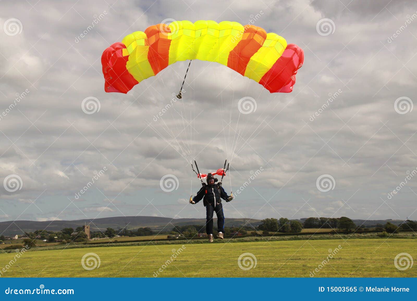 skydiver landing