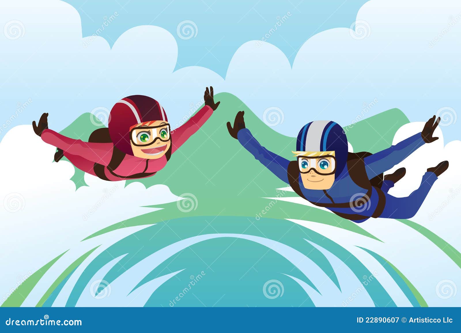 Skydiving Cartoon : Parachute Clipart Parachute Landing, Parachute ...