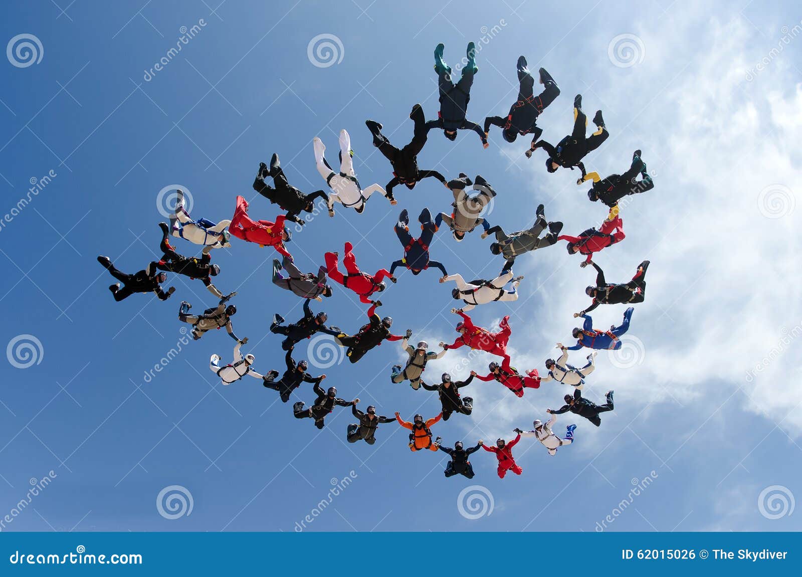 Skydiving Big Group of People Formation Editorial Photo - Image of high