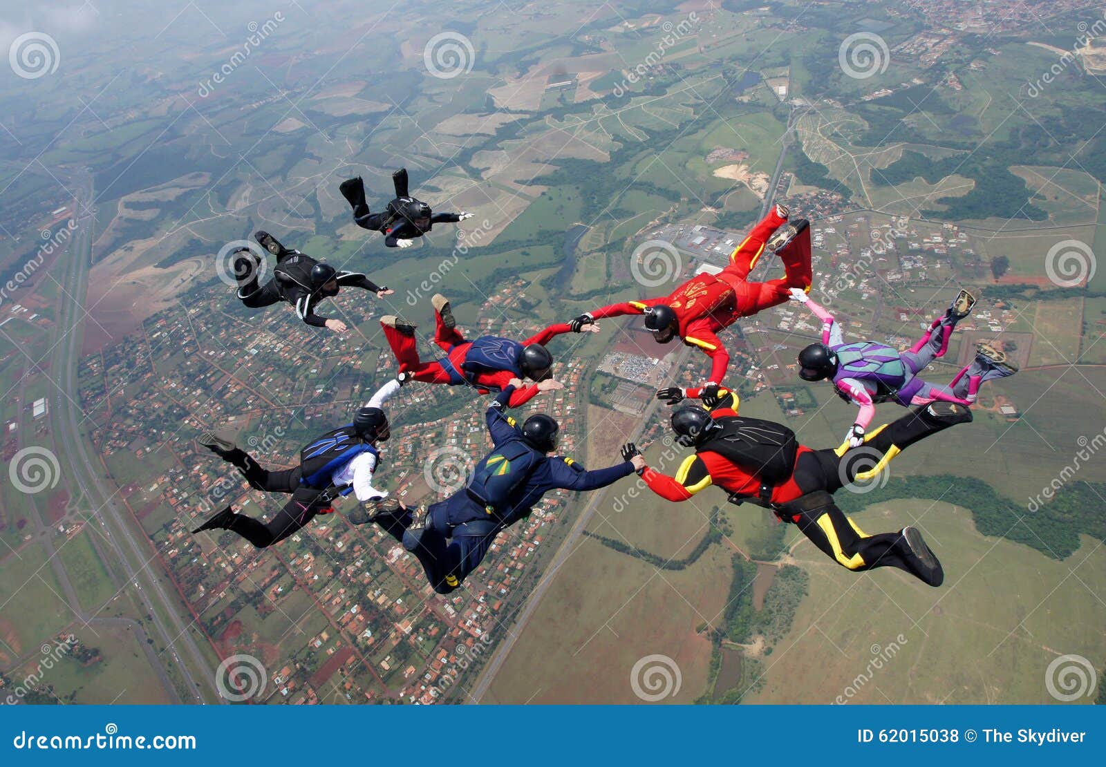Skydiving Group of People Formation Editorial Stock Photo - Image of