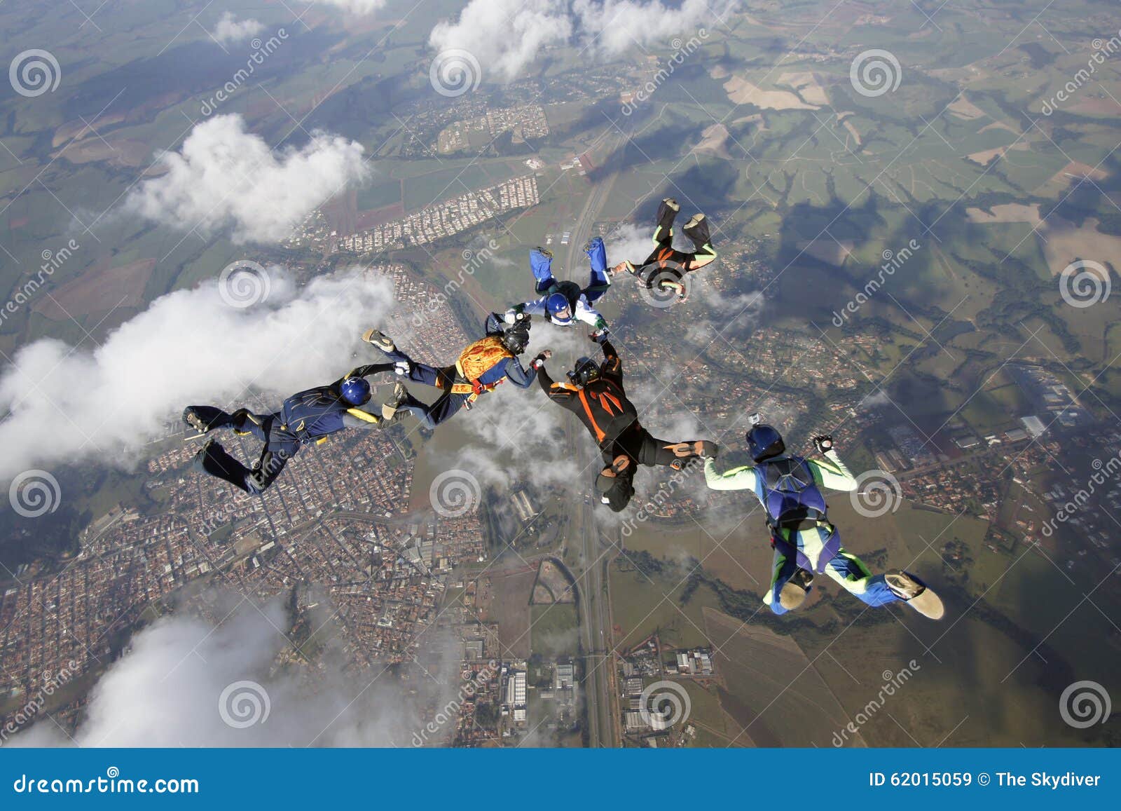 Skydiving Group of People Formation Editorial Stock Image - Image of