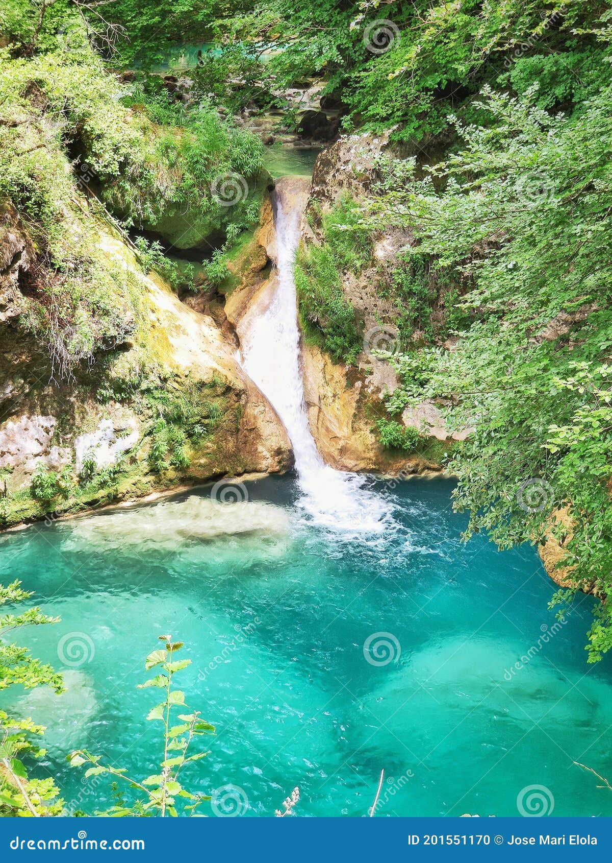 skyfall in urederra natural park