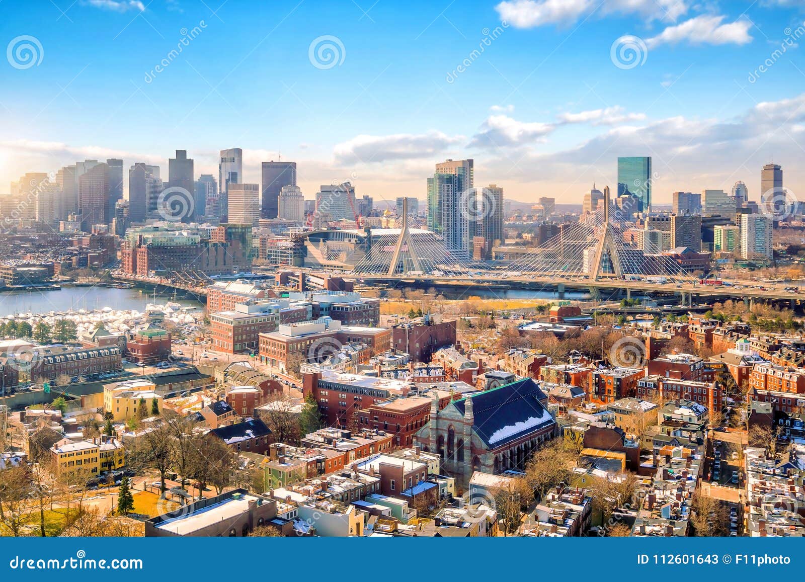 the skyline of boston in massachusetts, usa