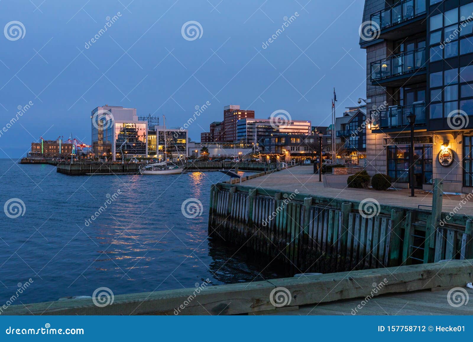 The Skyline of Halifax in Canada Editorial Photography Image of night