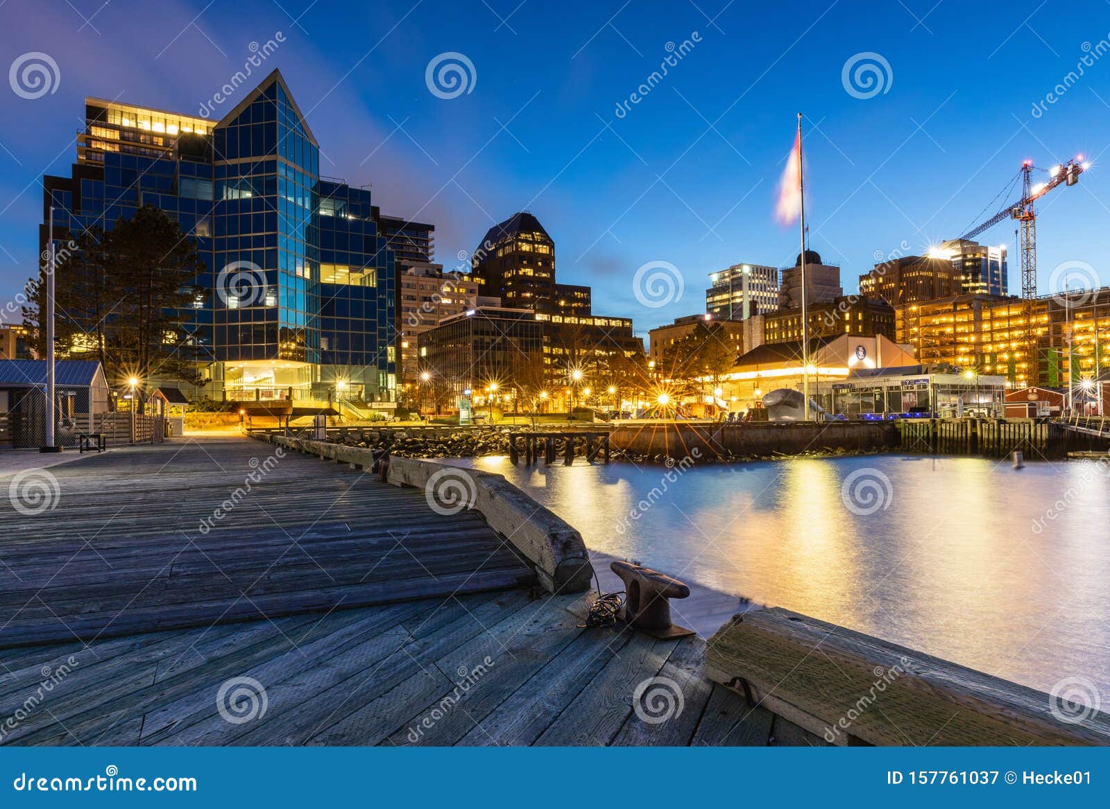 The Skyline of Halifax in Canada Editorial Photography Image of night