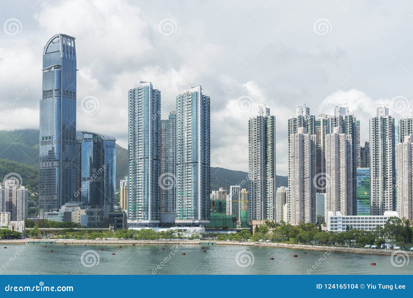 High Rise Building in Hong Kong City Stock Photo - Image of