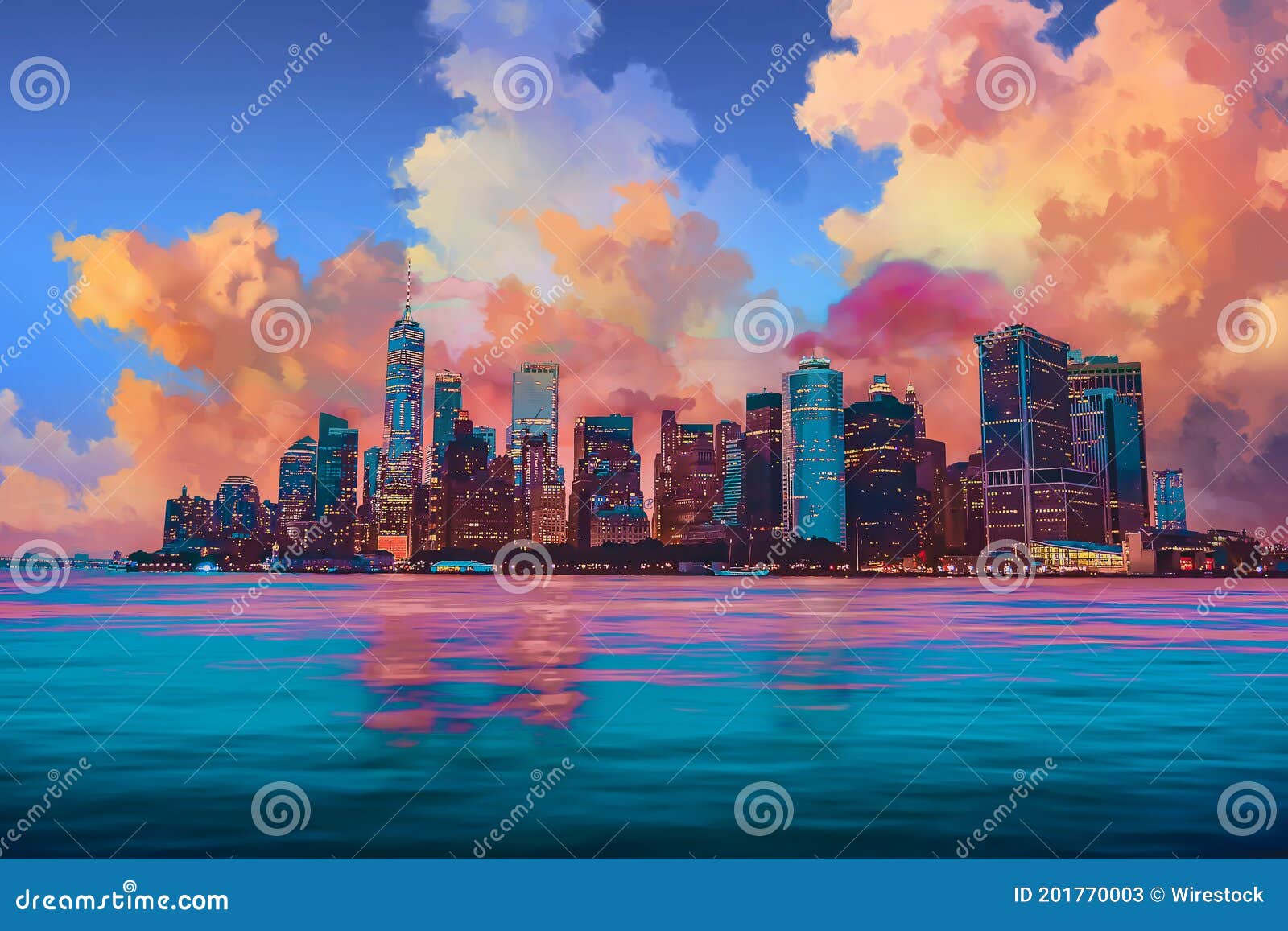 Muhammad D Setiawan al Twitter Anime paintover of New York  NewYork  anime scenery Japanese USA Sky httpstco0DpC6TqB2u  Twitter
