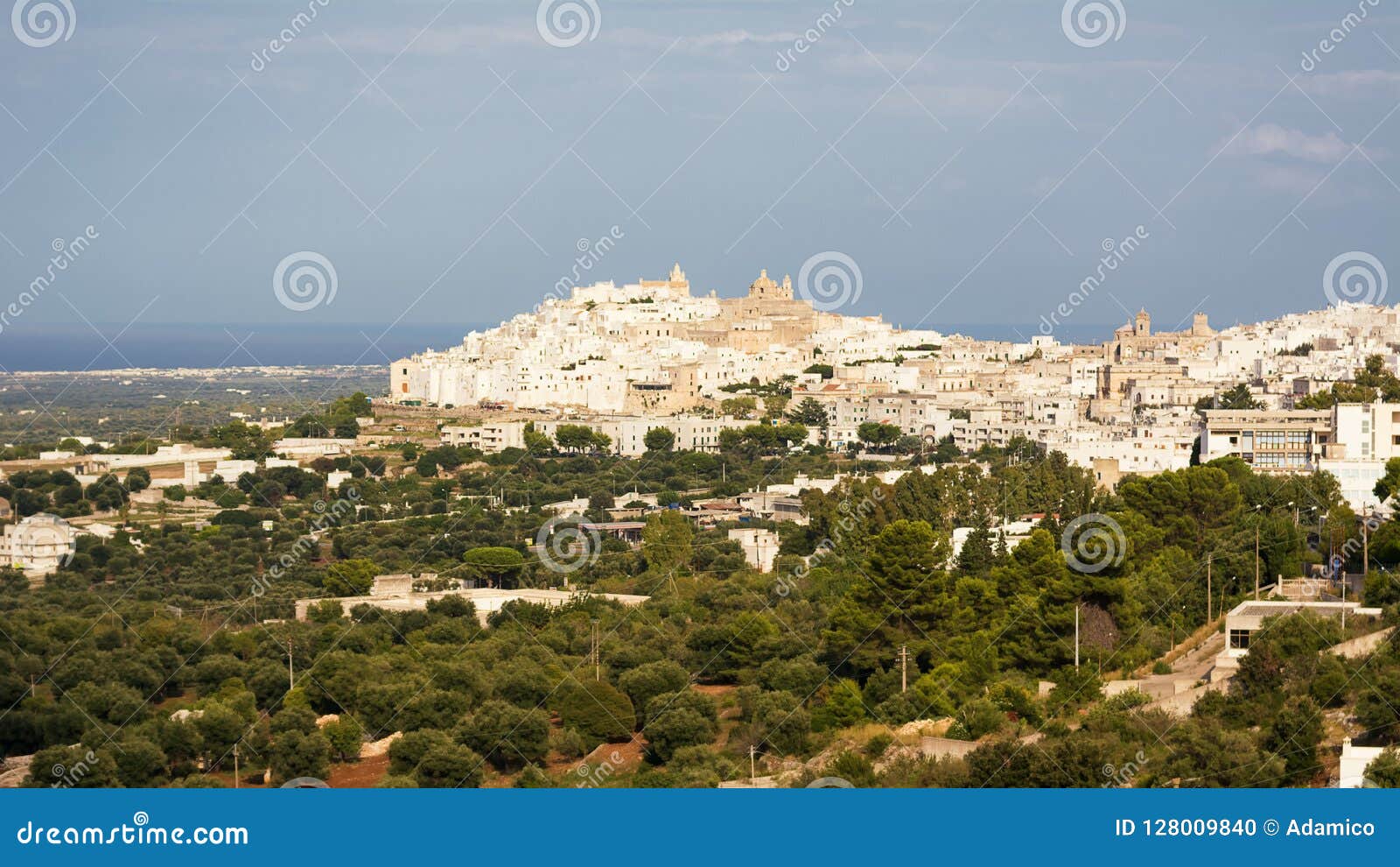 Skyline of Ostuni, the White City of Puglia Stock Photo - Image of ...