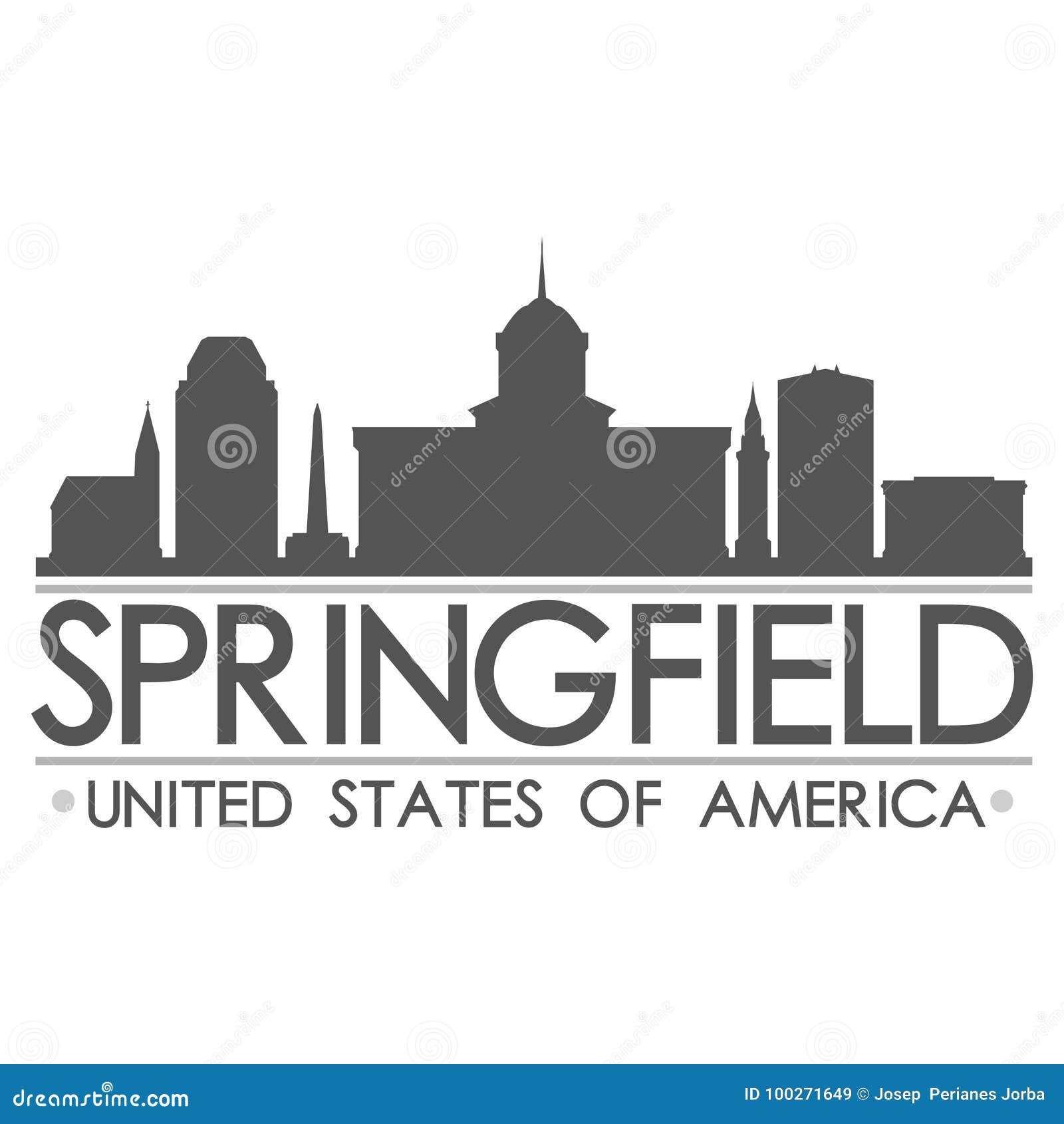 springfield skyline   city  art