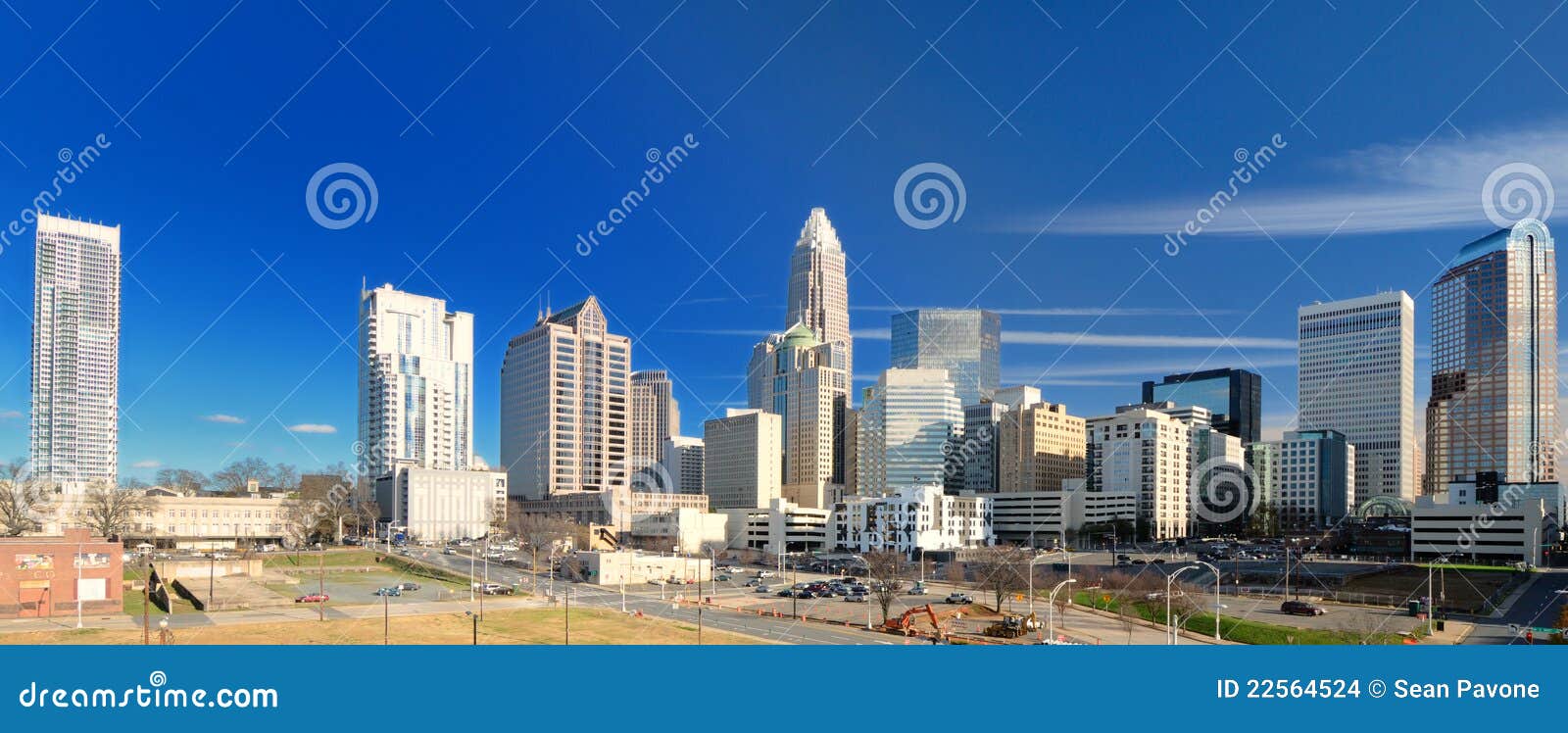Skyline of Uptown Charlotte Stock Photo Image of metropolitan