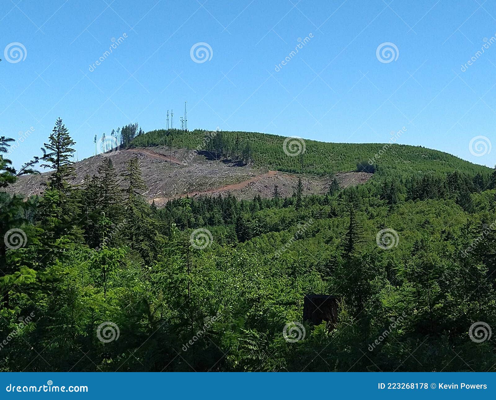 Skyline View Hills Behind Buxton, Oregon & X28;South& X29; Stock Photo Image of view, hills