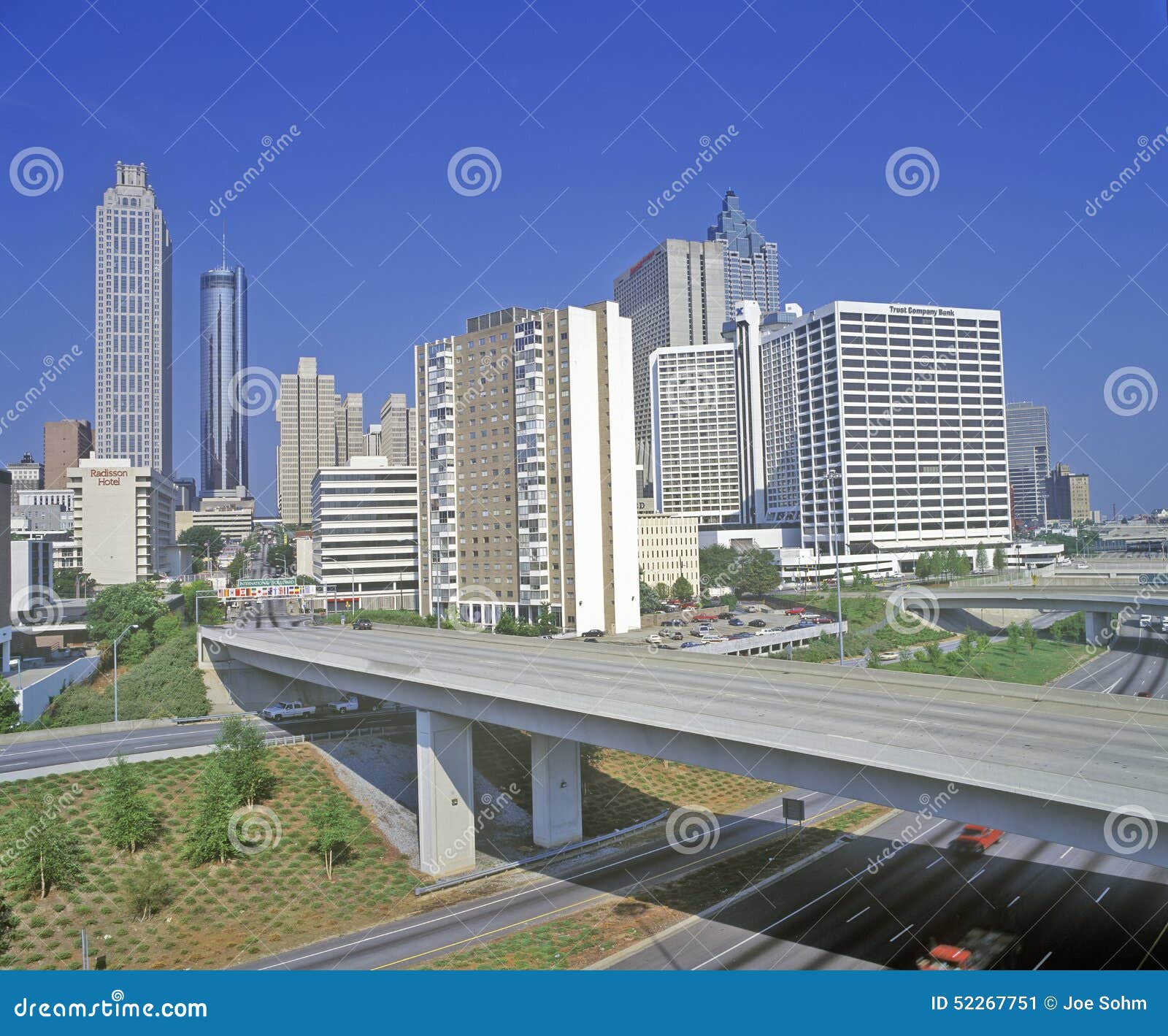 Skyline View of the State Capital of Atlanta, Editorial Photo