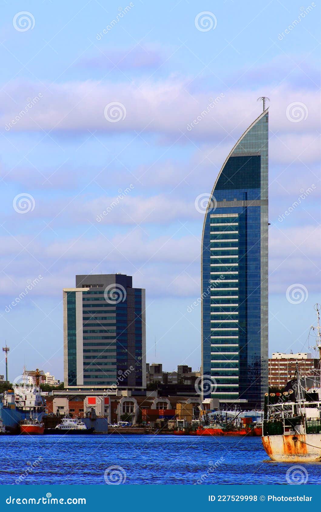 skyscraper in the bay of montevideo