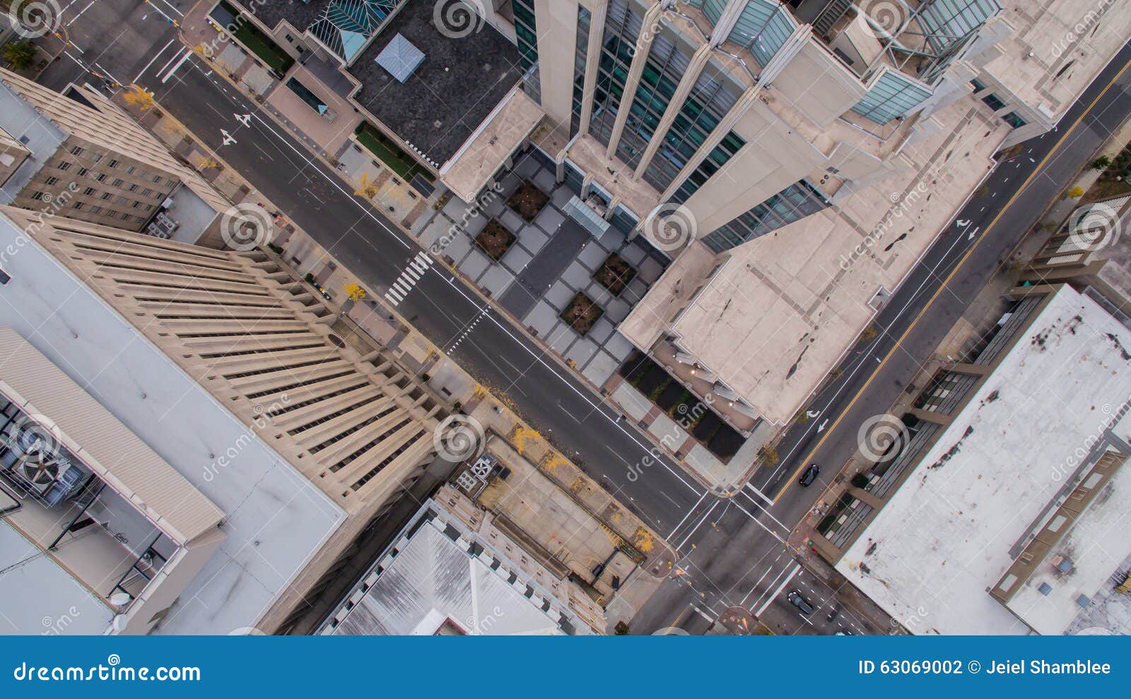 Skyscraper Rooftops in Downtown Raleigh NC. Stock Photo Image of