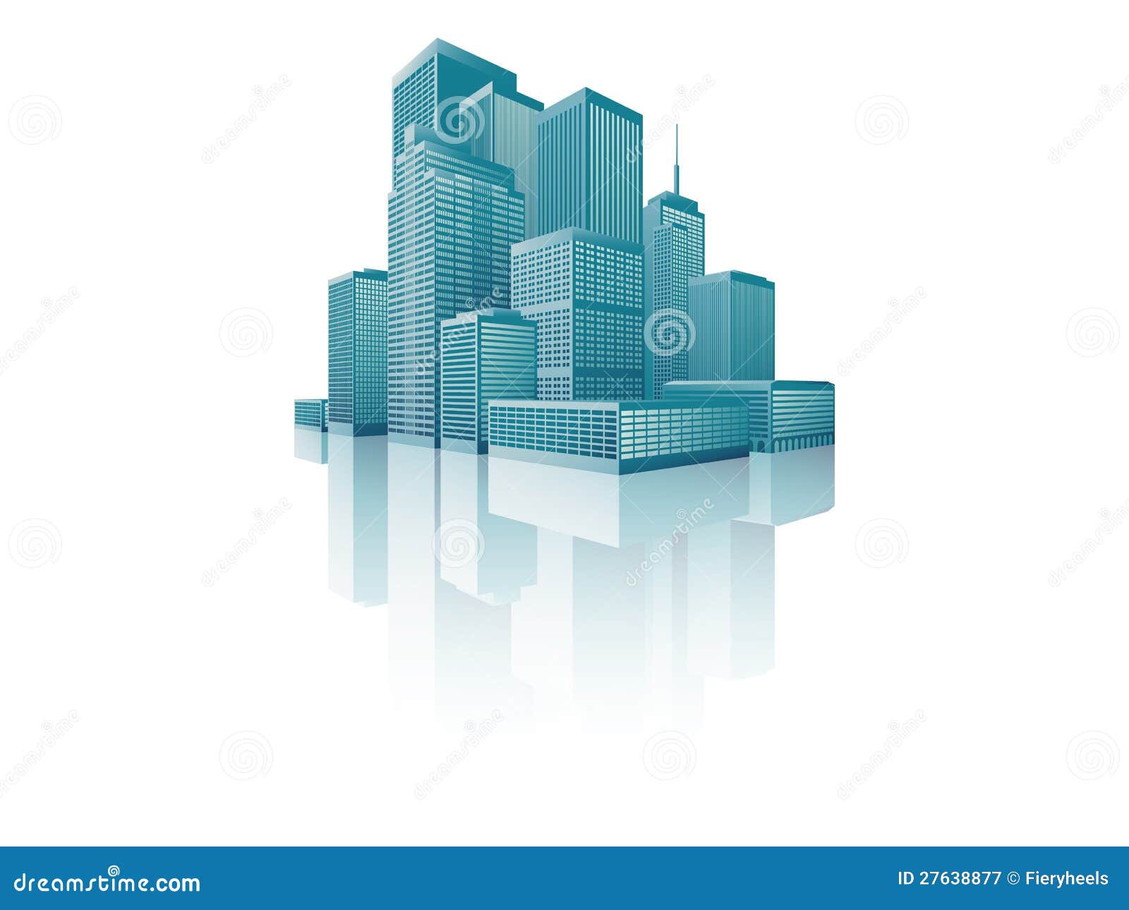 Skyscrapers Cityscape stock vector. Illustration of exterior - 27638877