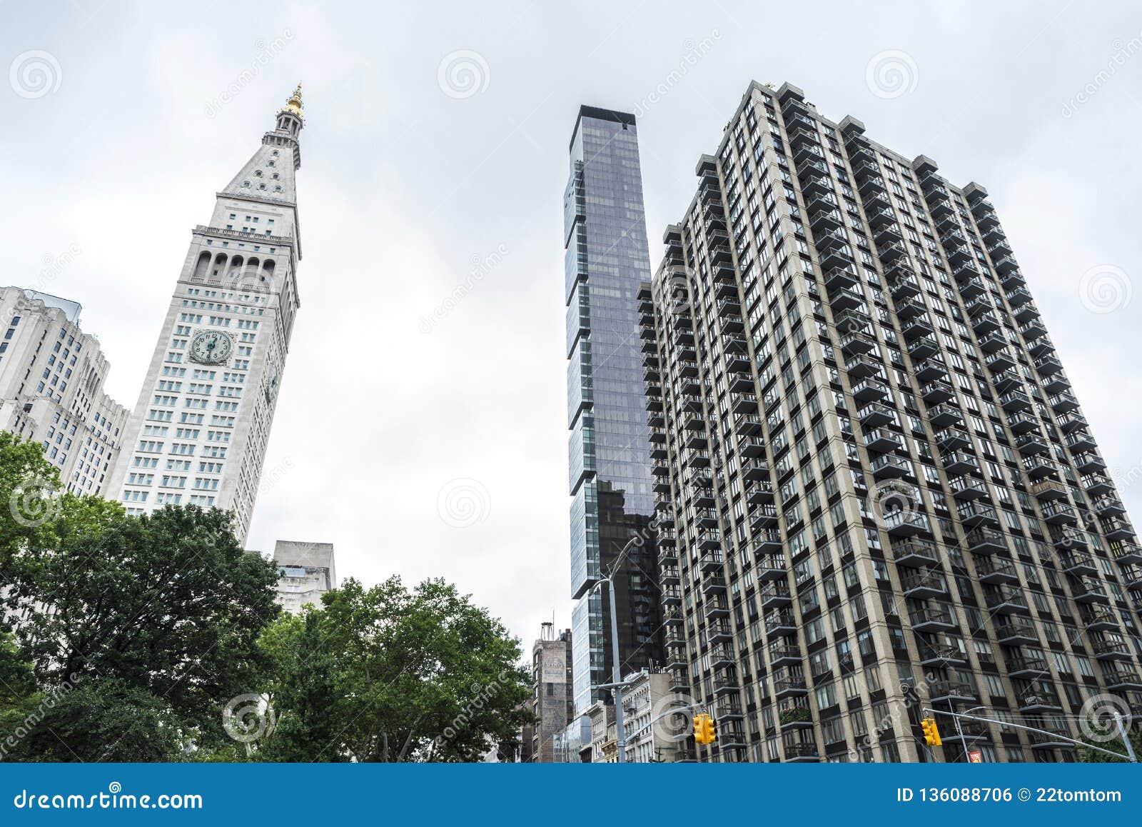 skyscrapers in manhattan in new york city, usa