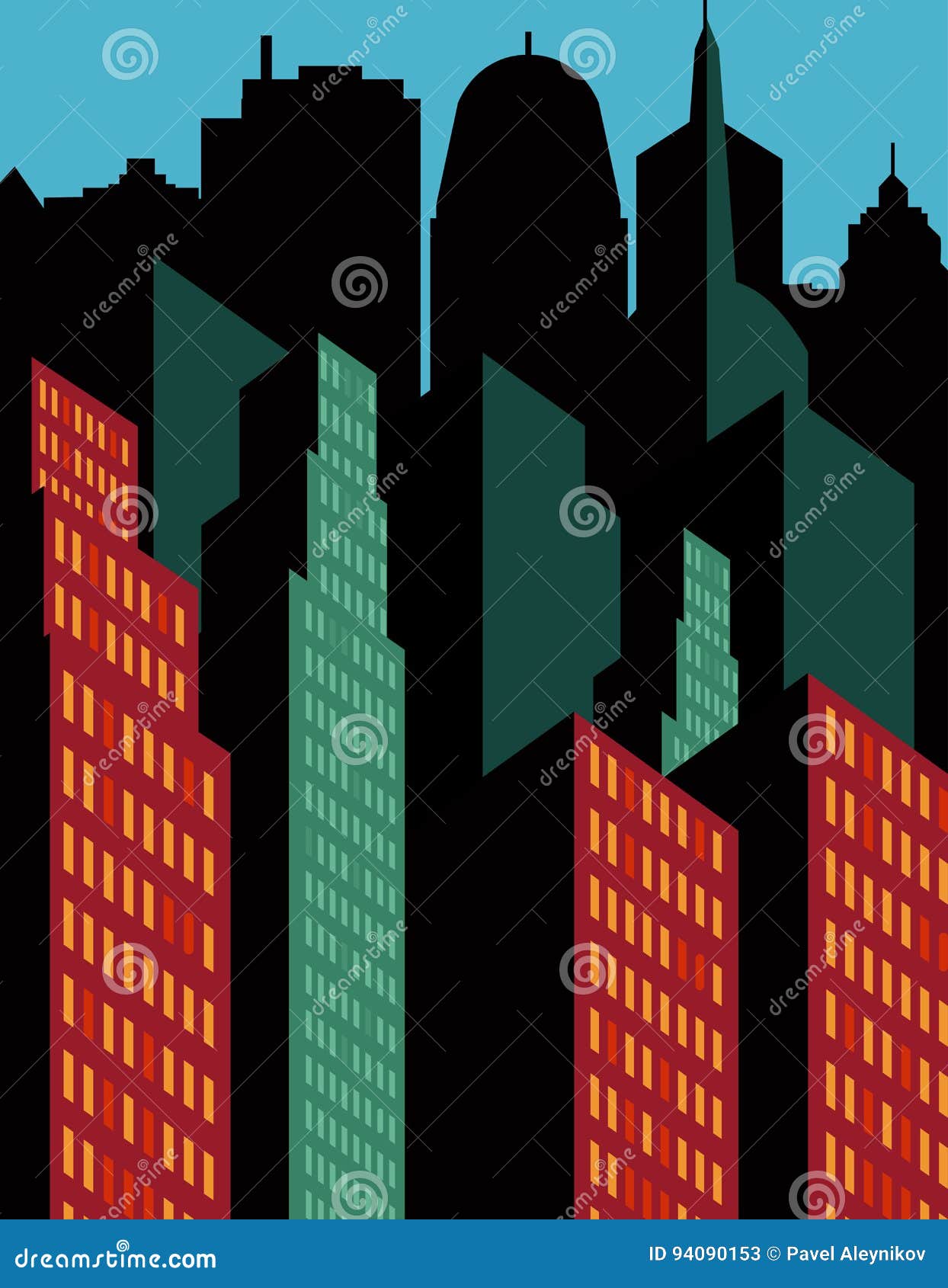 Skyscrapers Vector Image. City Scape. Urban Landscape. Stock Vector ...