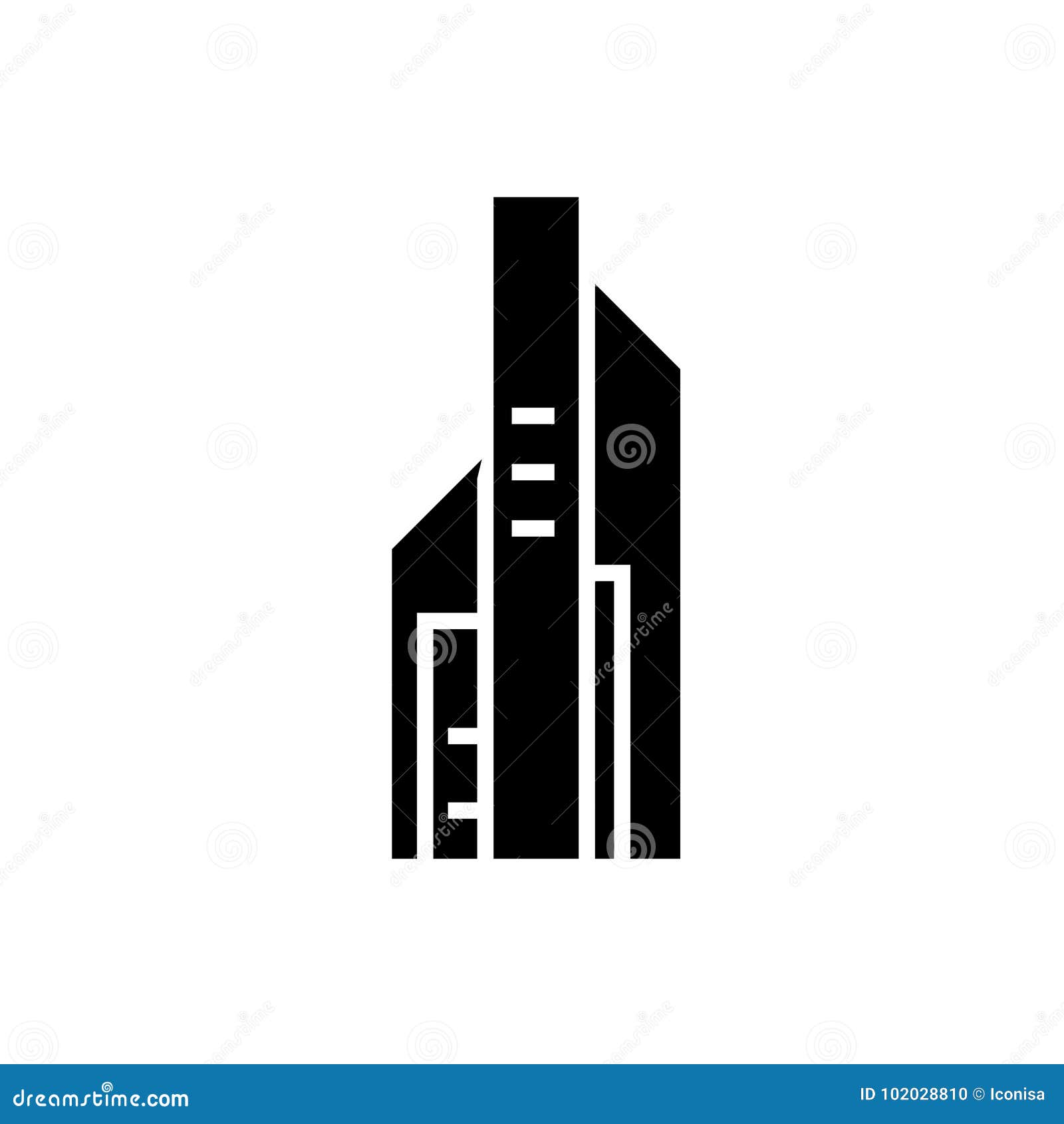 skyscrapper big icon,  , black sign on  background