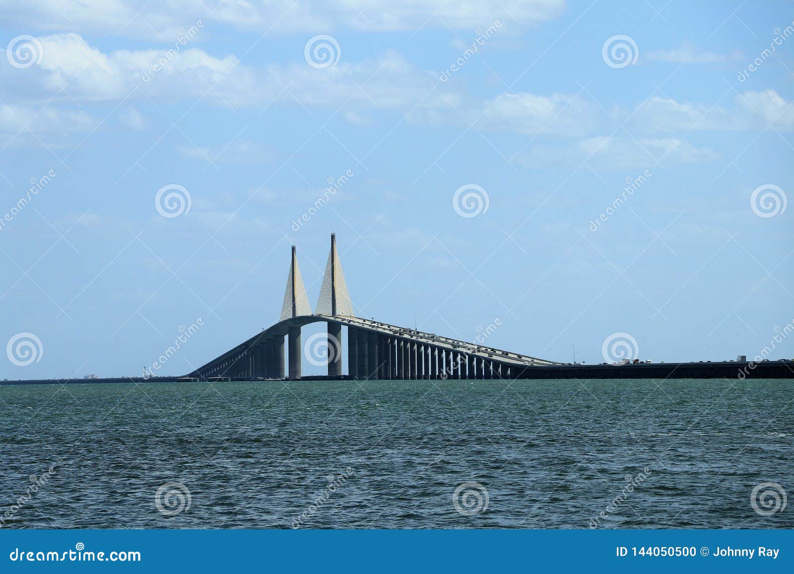 Skyway Bridge in Tampa Bay Florida Stock Photo Image of action