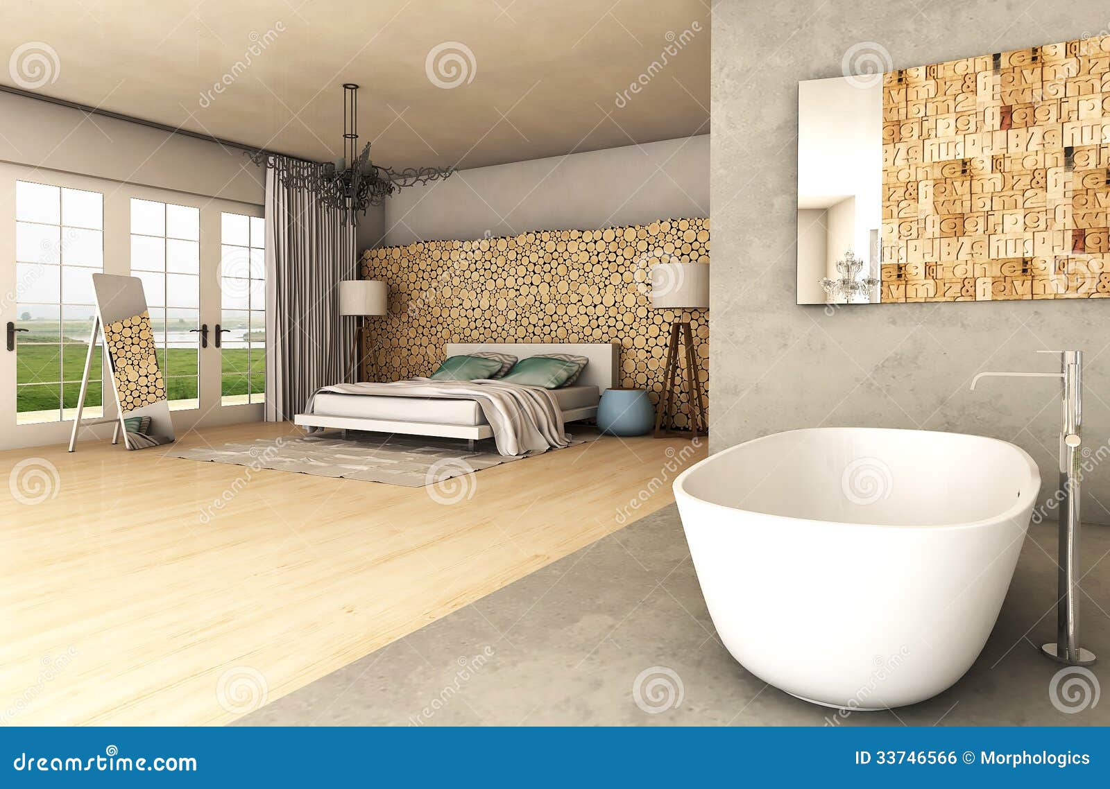 Slaapkamer royalty vrije stock afbeelding afbeelding: 33746566