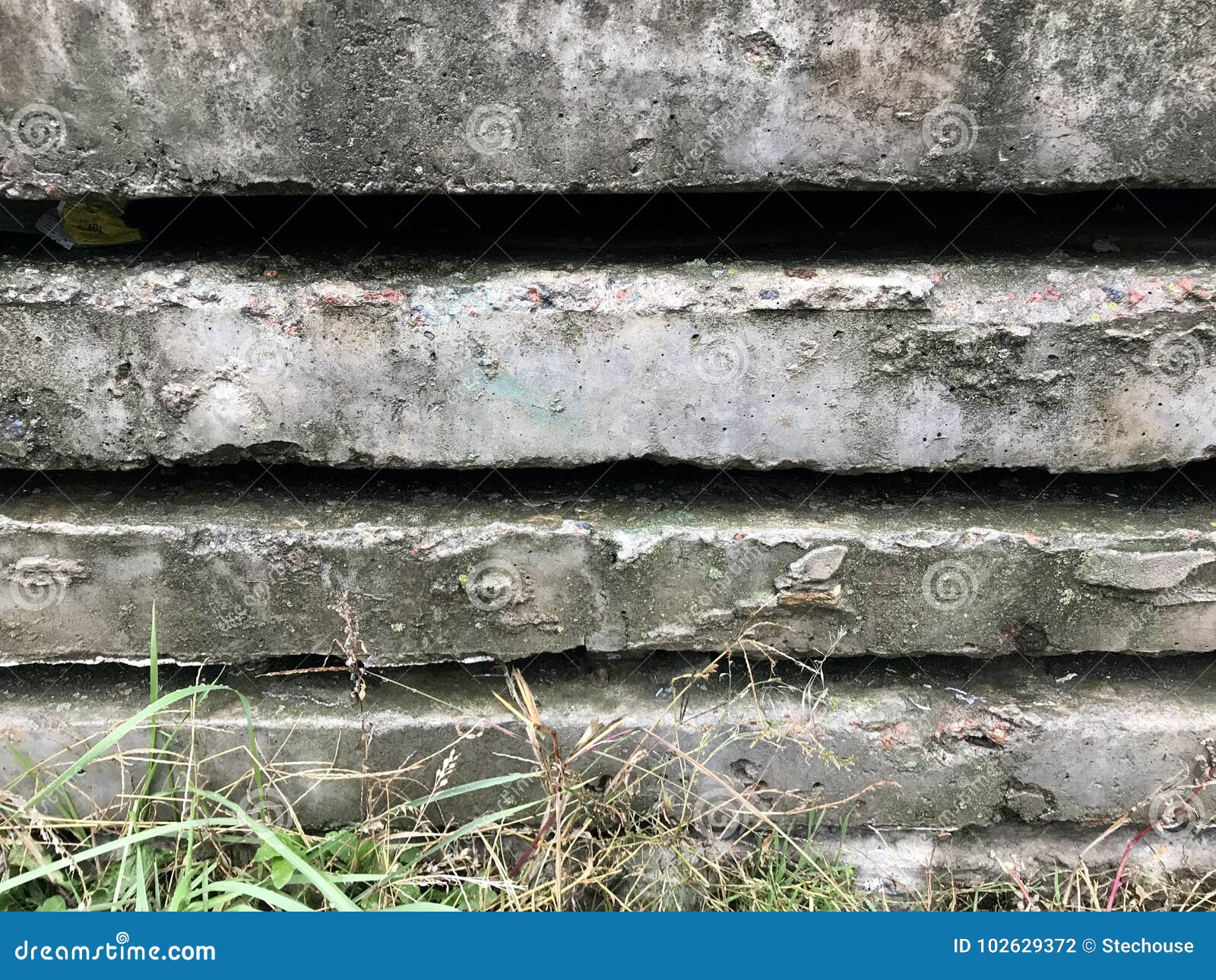 slabs of concrete rest