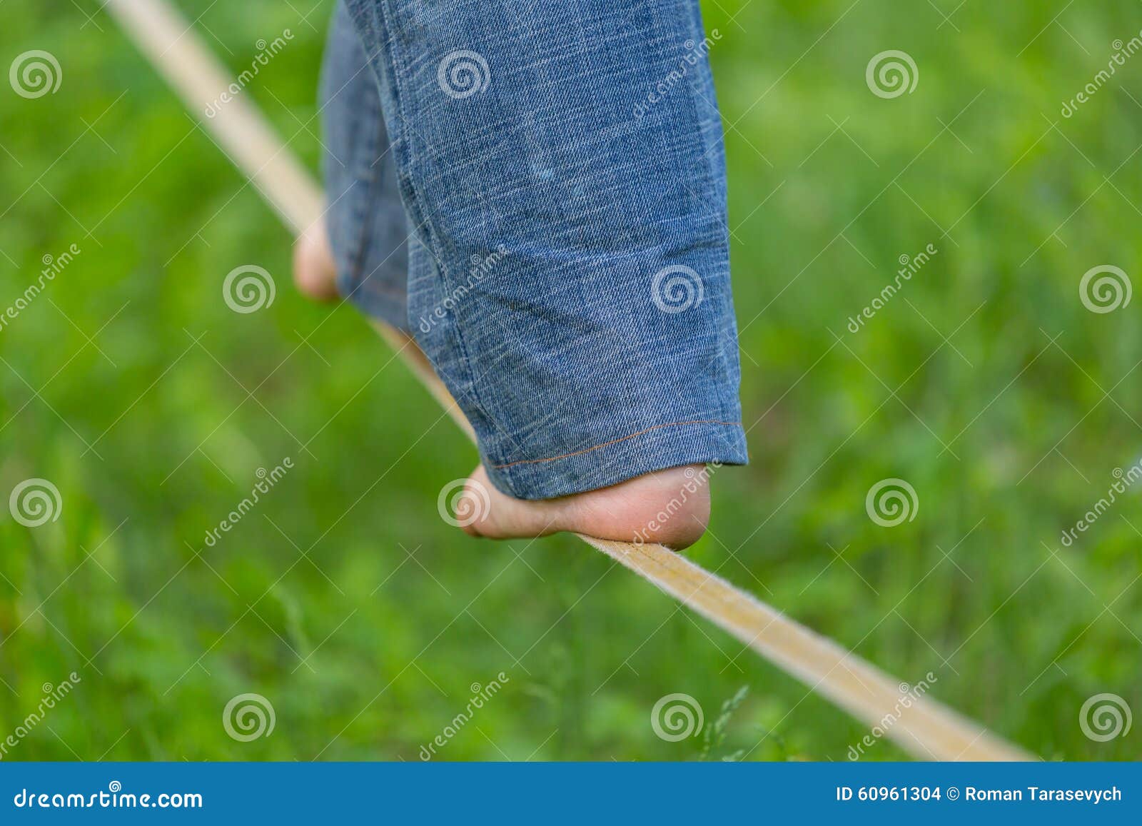 Slackline stock photo. Image of sport, walker, artist 60961304