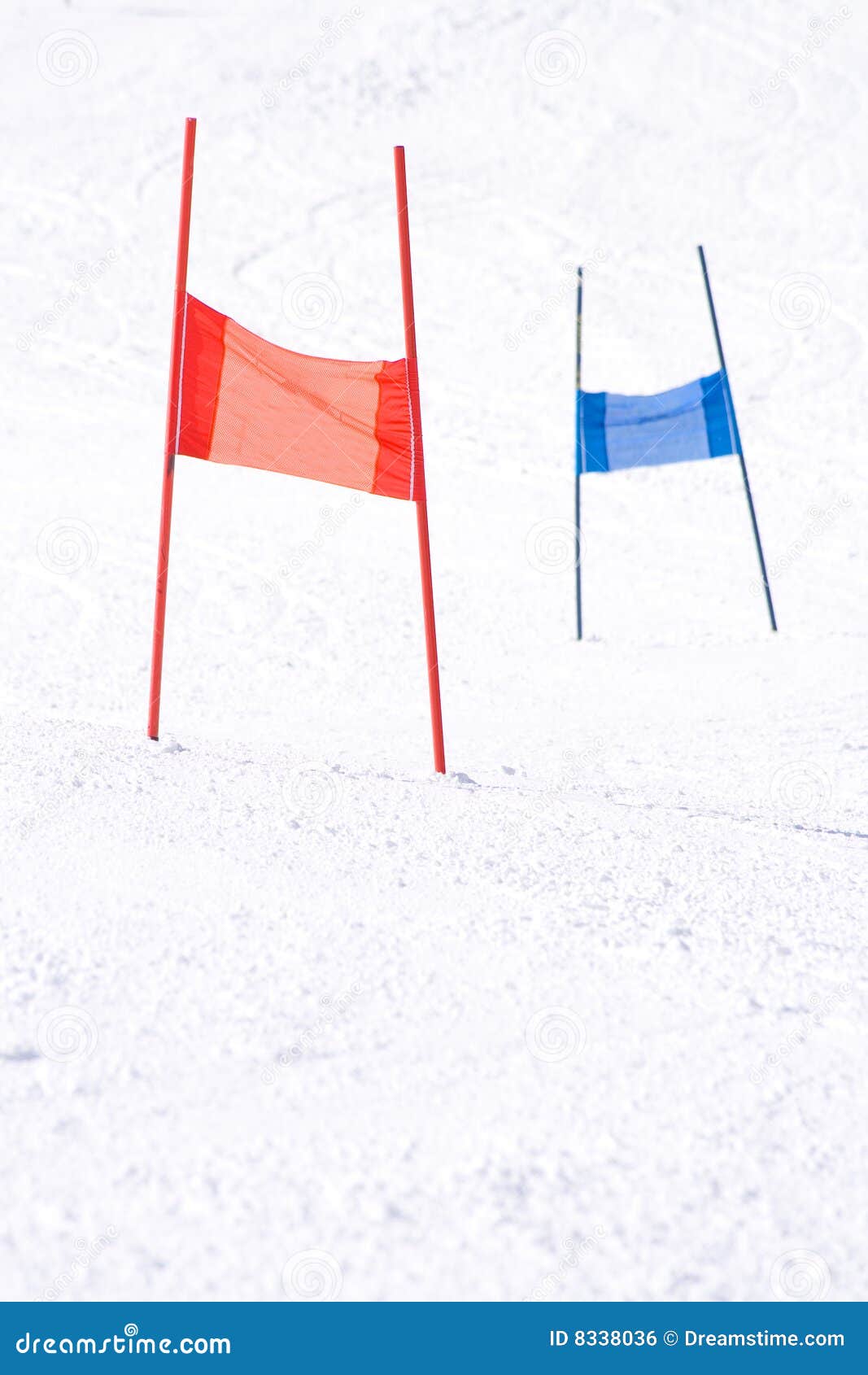 Slalom Gates stock photo. Image of white, gate, skiing 8338036