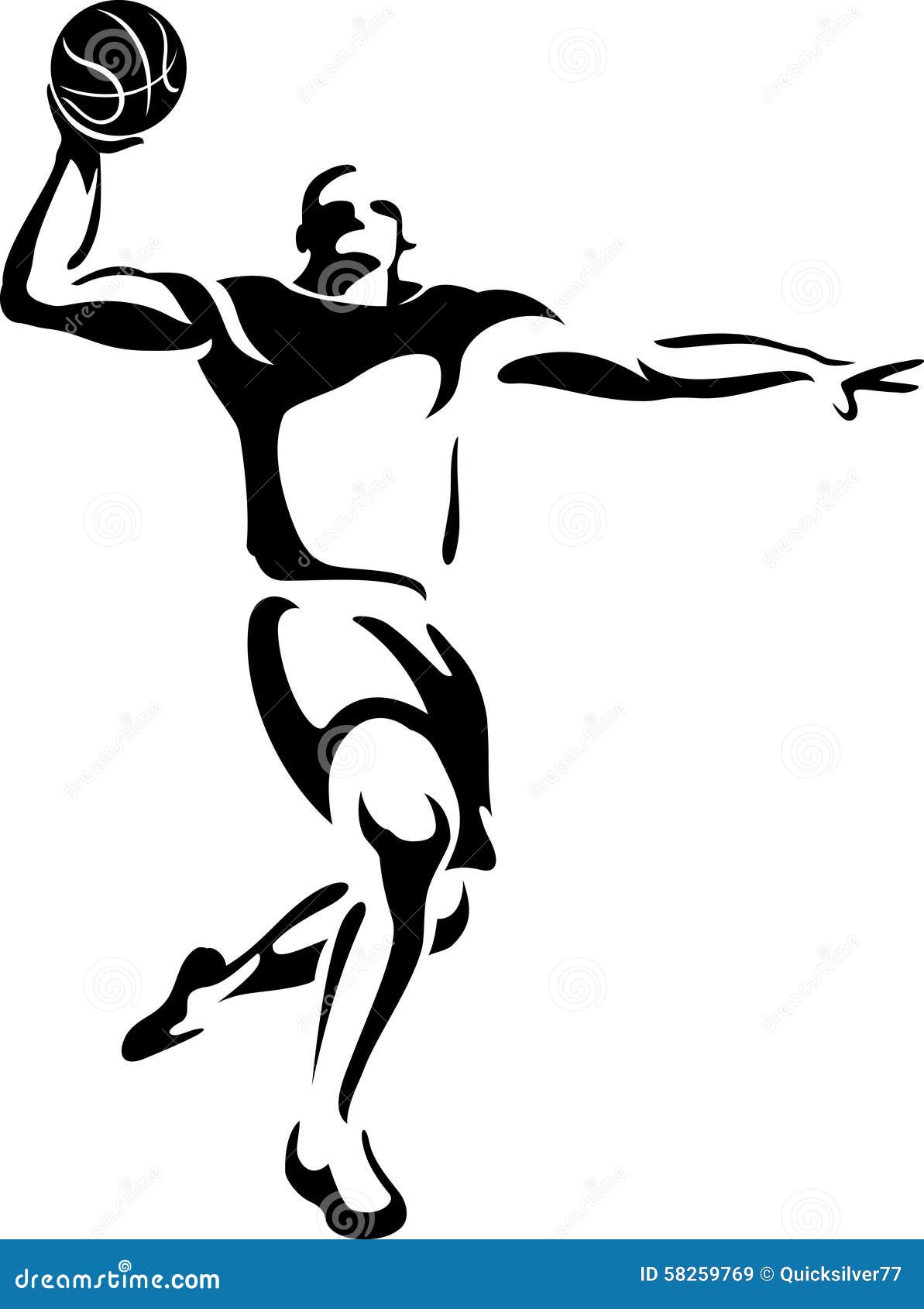 Slam Dunk stock vector. Illustration of athlete, leisure - 58259769