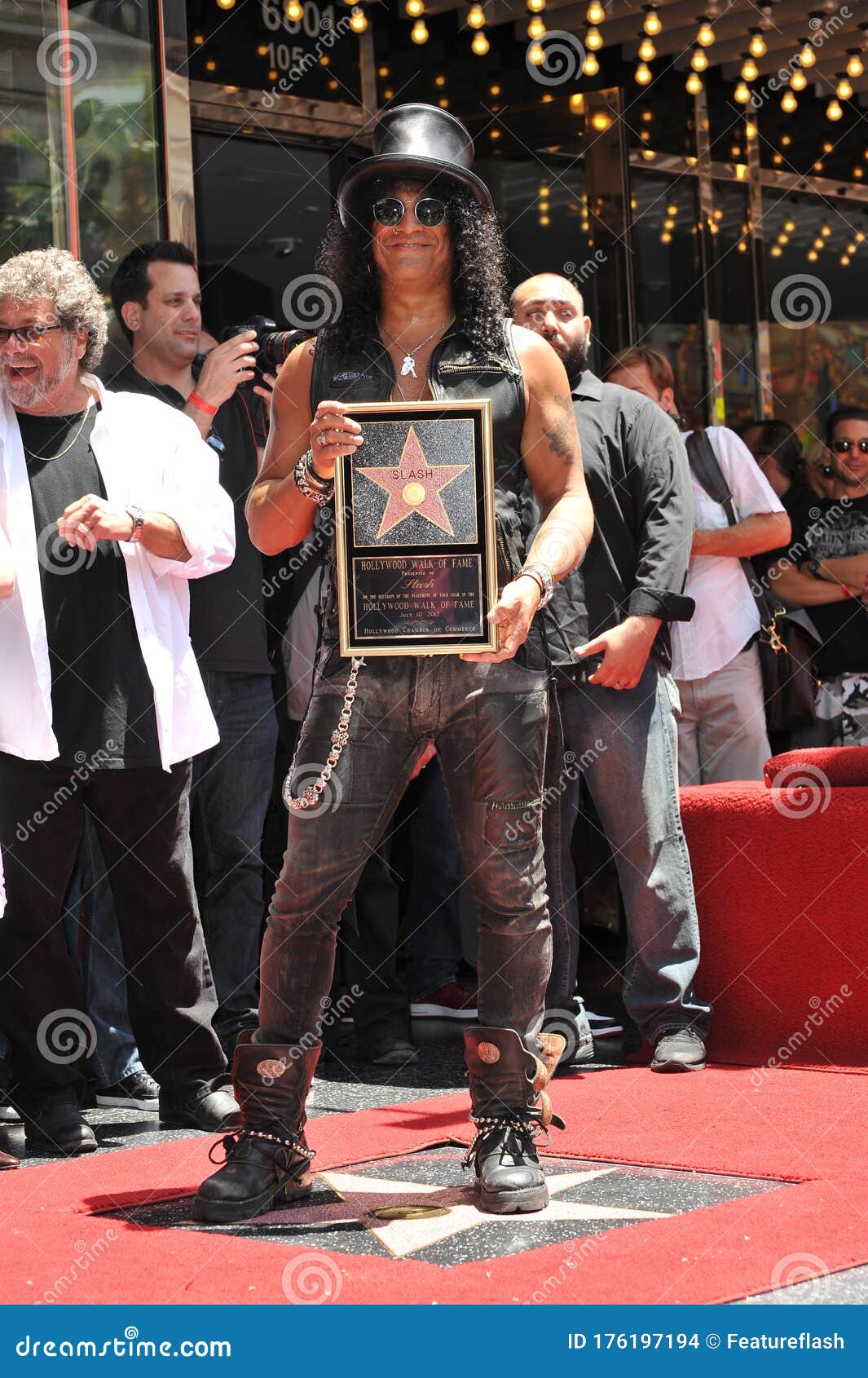 Slash Guns N' Roses inducted into Hollywood's Rock Walk, held at the Guitar  Center Hollywood, California - 17.01.07 Stock Photo - Alamy