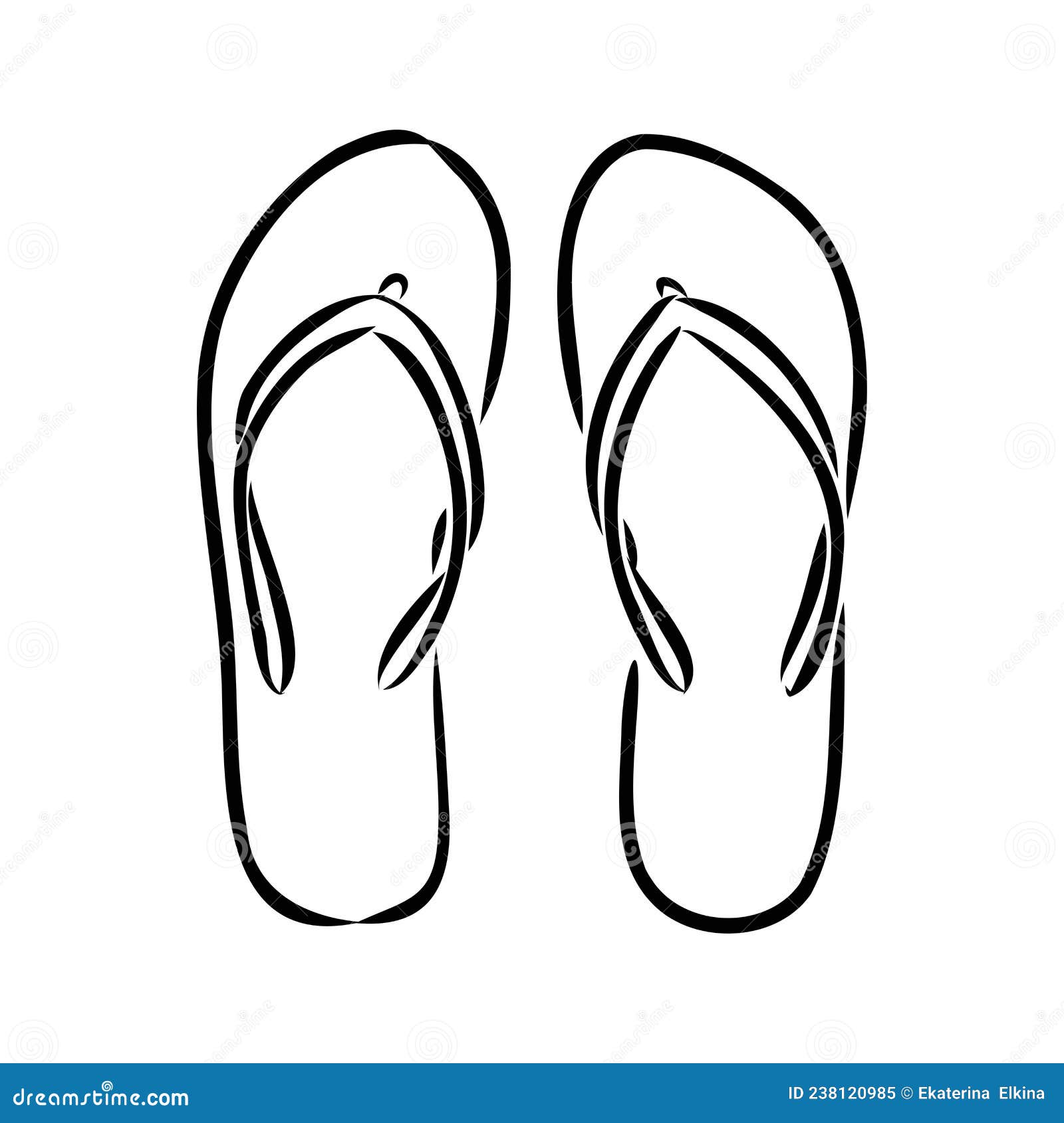 Flip Flops Isolated On White Background Stock Illustration Download Image  Now Flip-Flop, Drawing Art Product, Sandal IStock | lupon.gov.ph