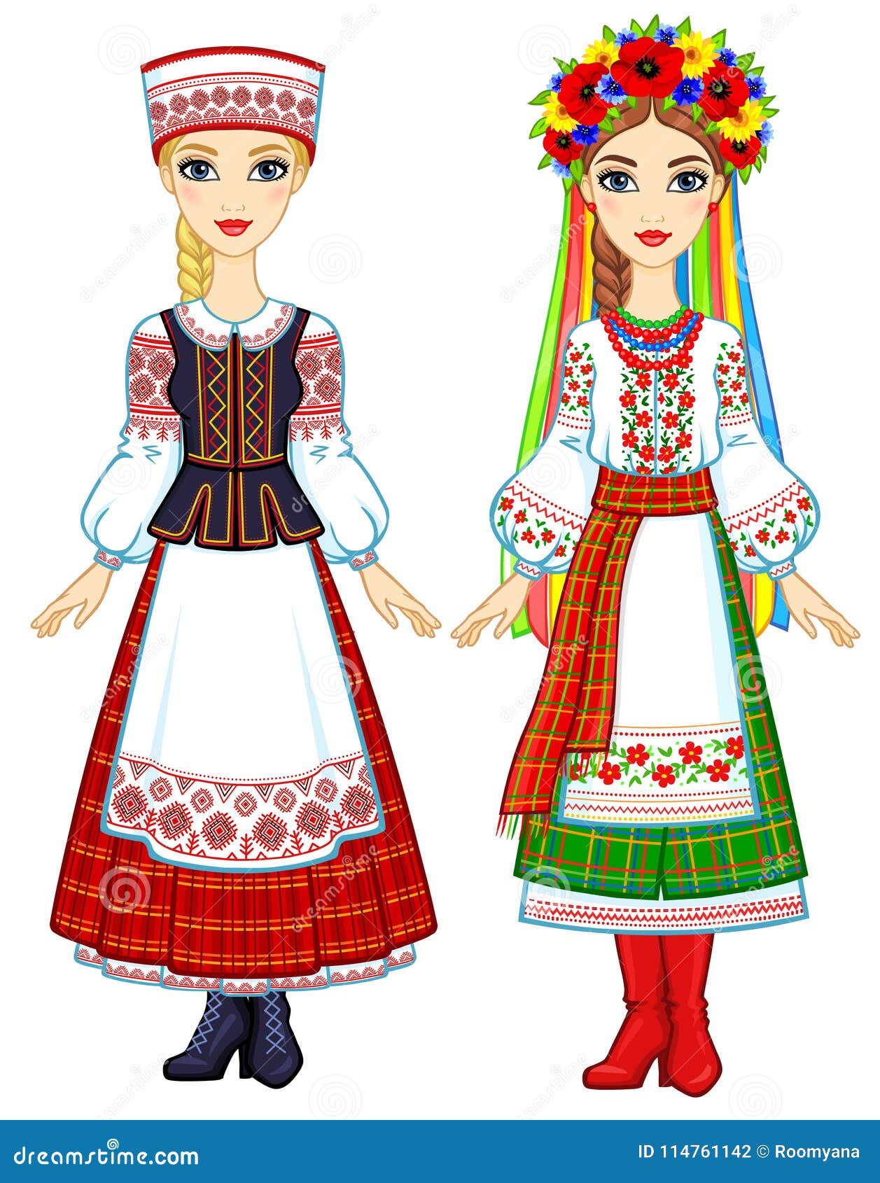 Slavic Beauty. Animation Portrait of the Ukrainian and Belarusian Girls ...