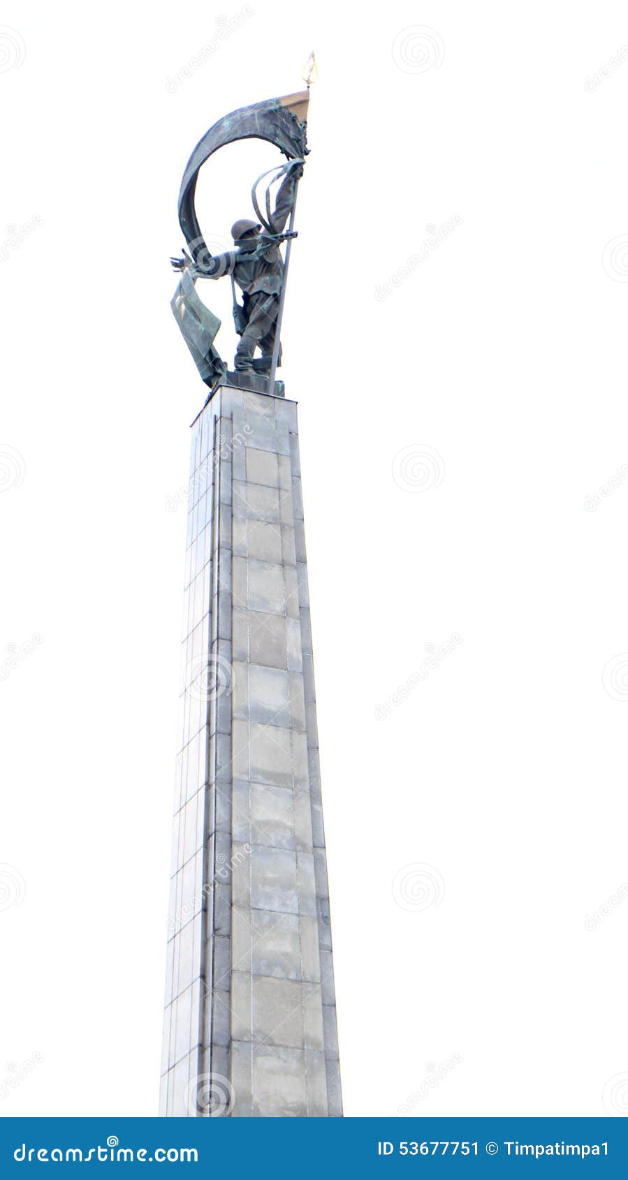 Slavin Monument with Statue in Bratislava Stock Image Image of