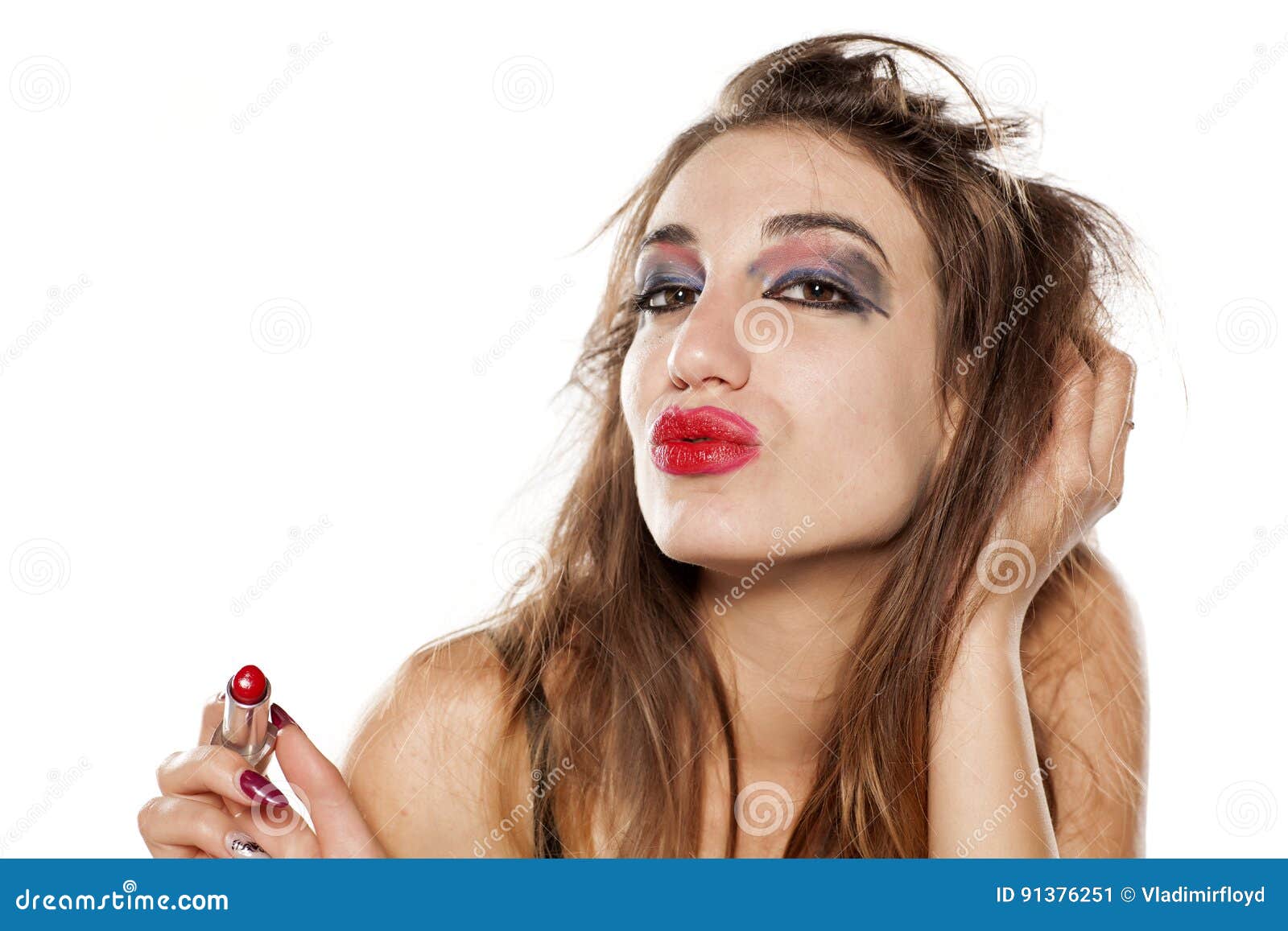 Vorige Suradam audit Slechte make-up stock afbeelding. Image of eend, persoon - 91376251