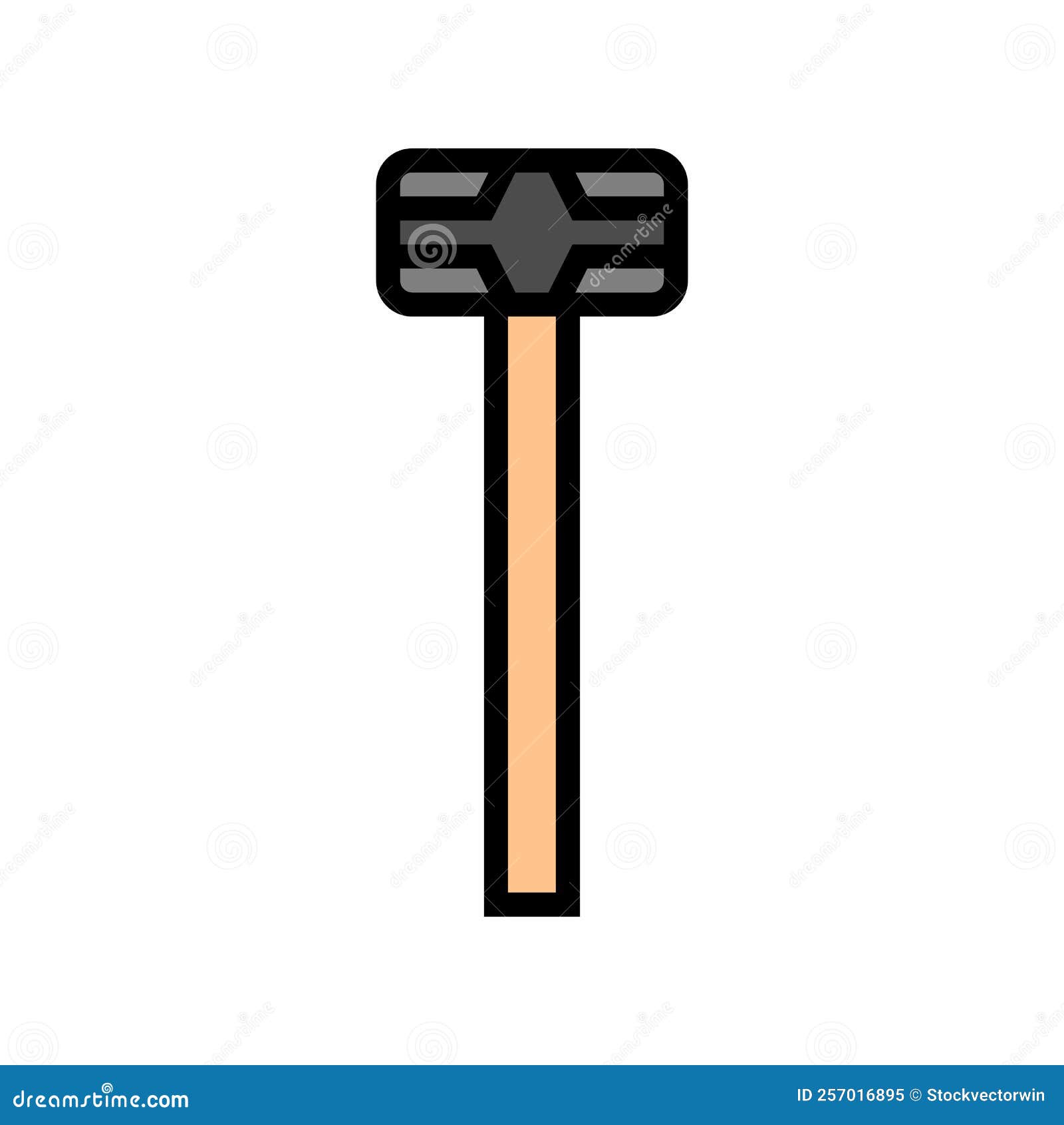 Sledge Hammer Tool Color Icon Vector Illustration Stock Illustration