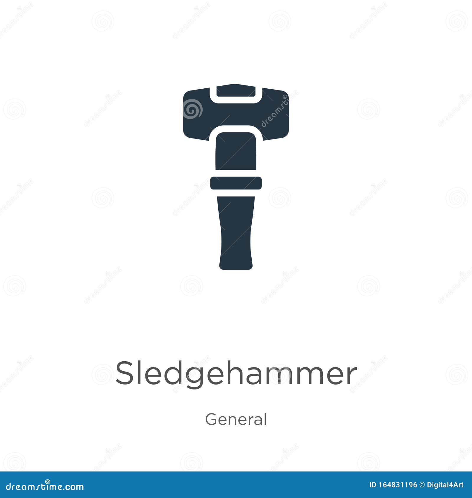 Sledgehammer Icon Vector. Trendy Flat Sledgehammer Icon from General