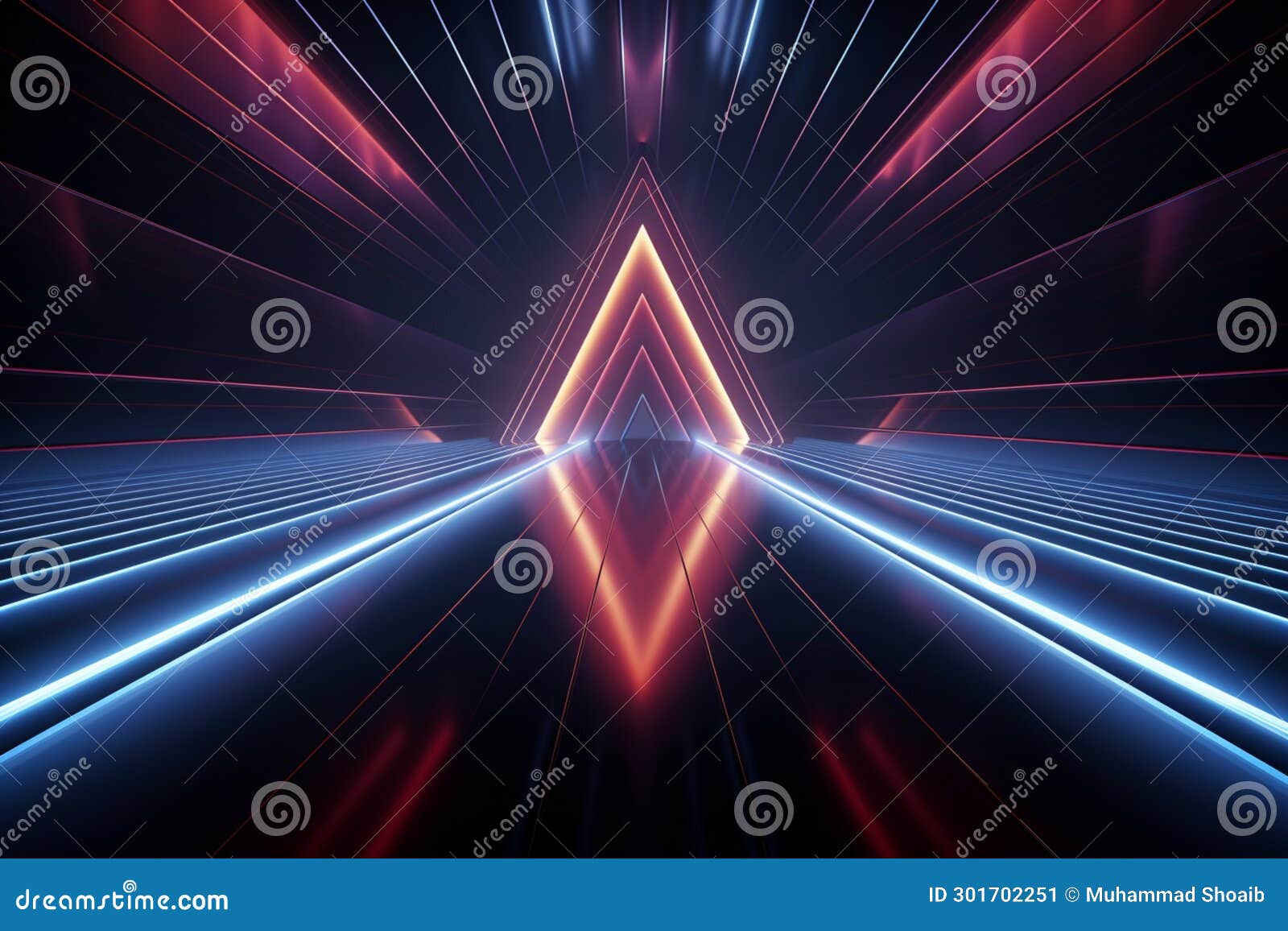 Sleek Aesthetics Dark Room Enhanced by Captivating Neon Lines Effect