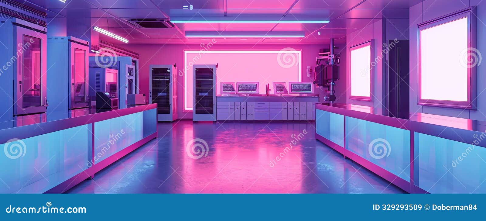 sleek futuristic lab with wine bottles and glassware for quality control