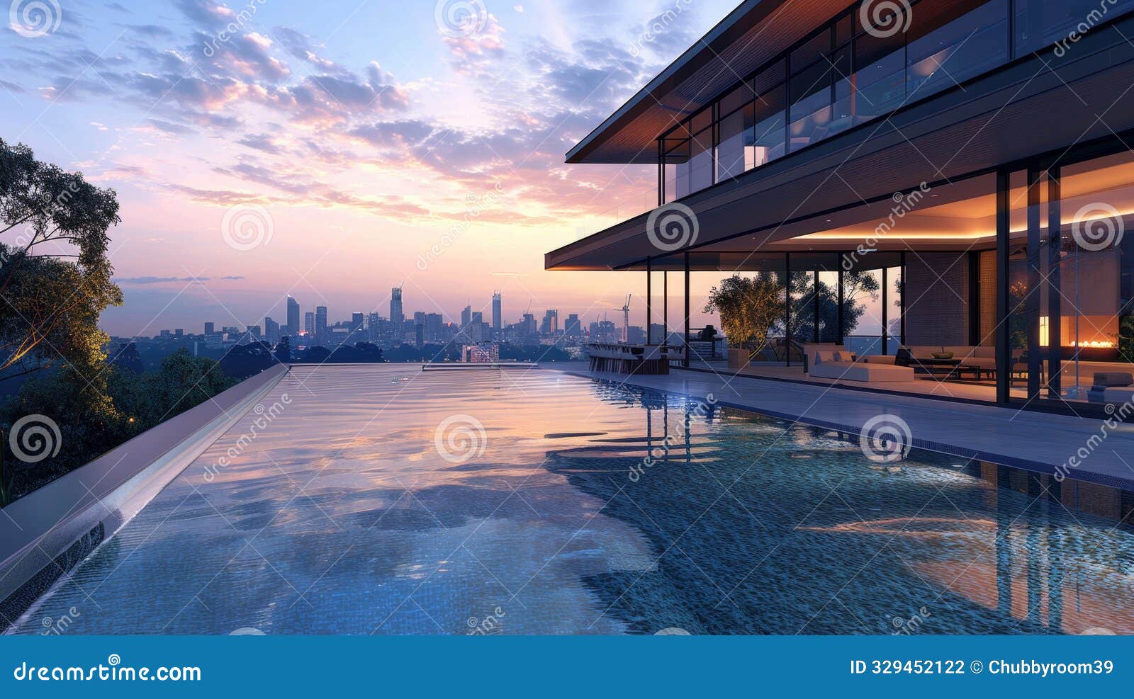 Illustration of Classic Luxury Eco Penthouse View Apartments