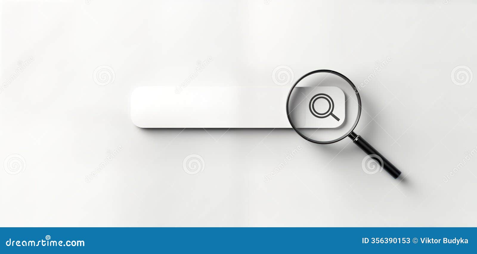 sleek minimalist search bar icon magnified by magnifying glass. modern   for tech interfaces. ideal for web 