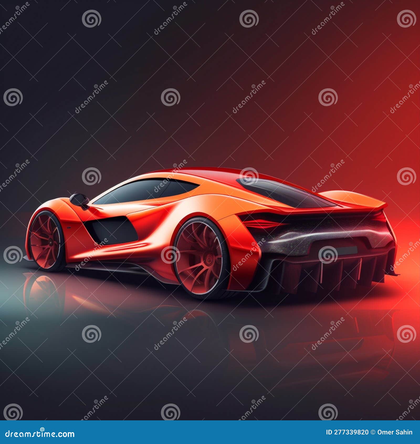 sleek, modern sports car with a sense of speed and power
