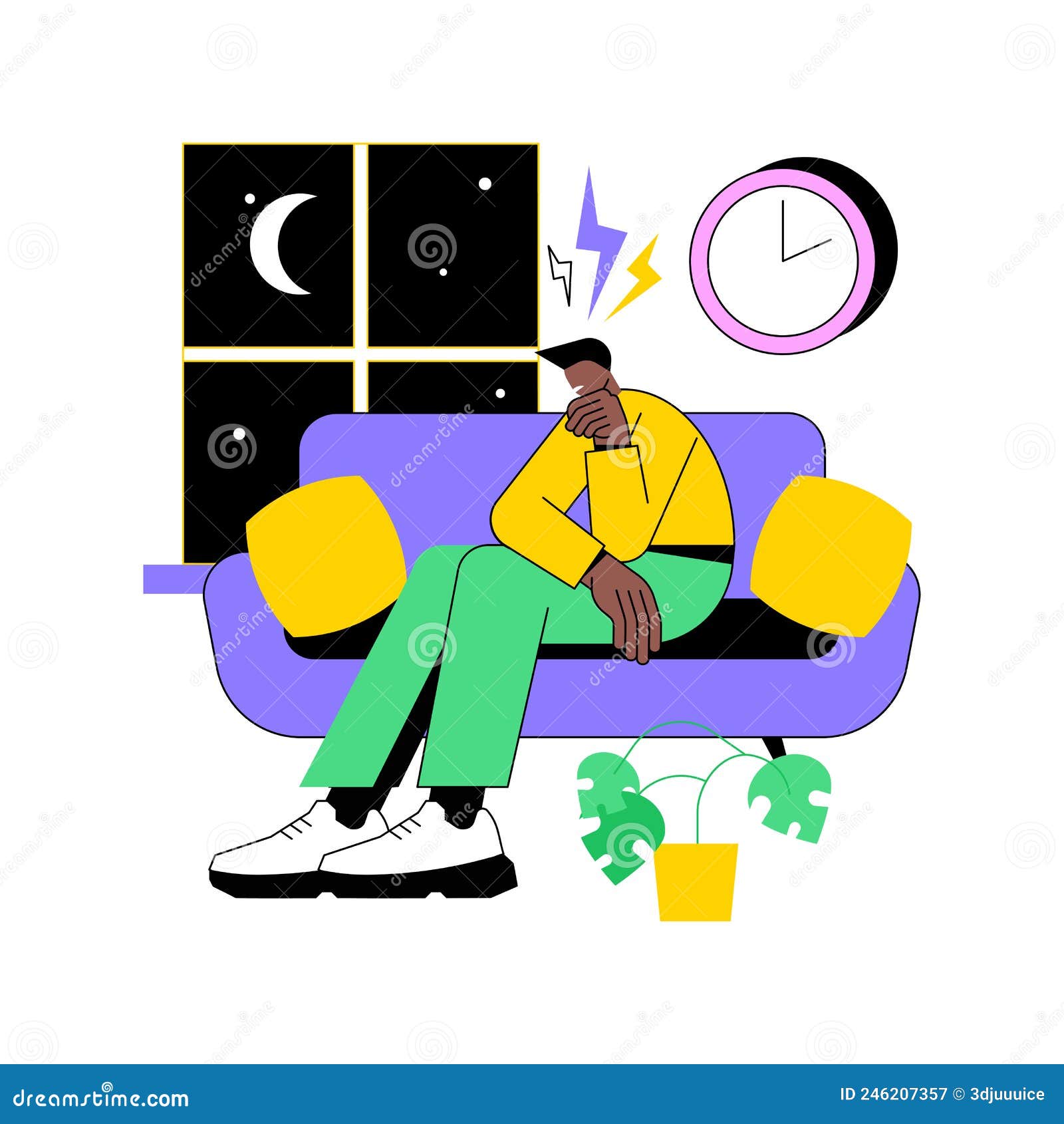 Sleep Behavior Disorder Abstract Concept Vector Illustration. Stock Vector  - Illustration of abstract, cartoon: 246207357