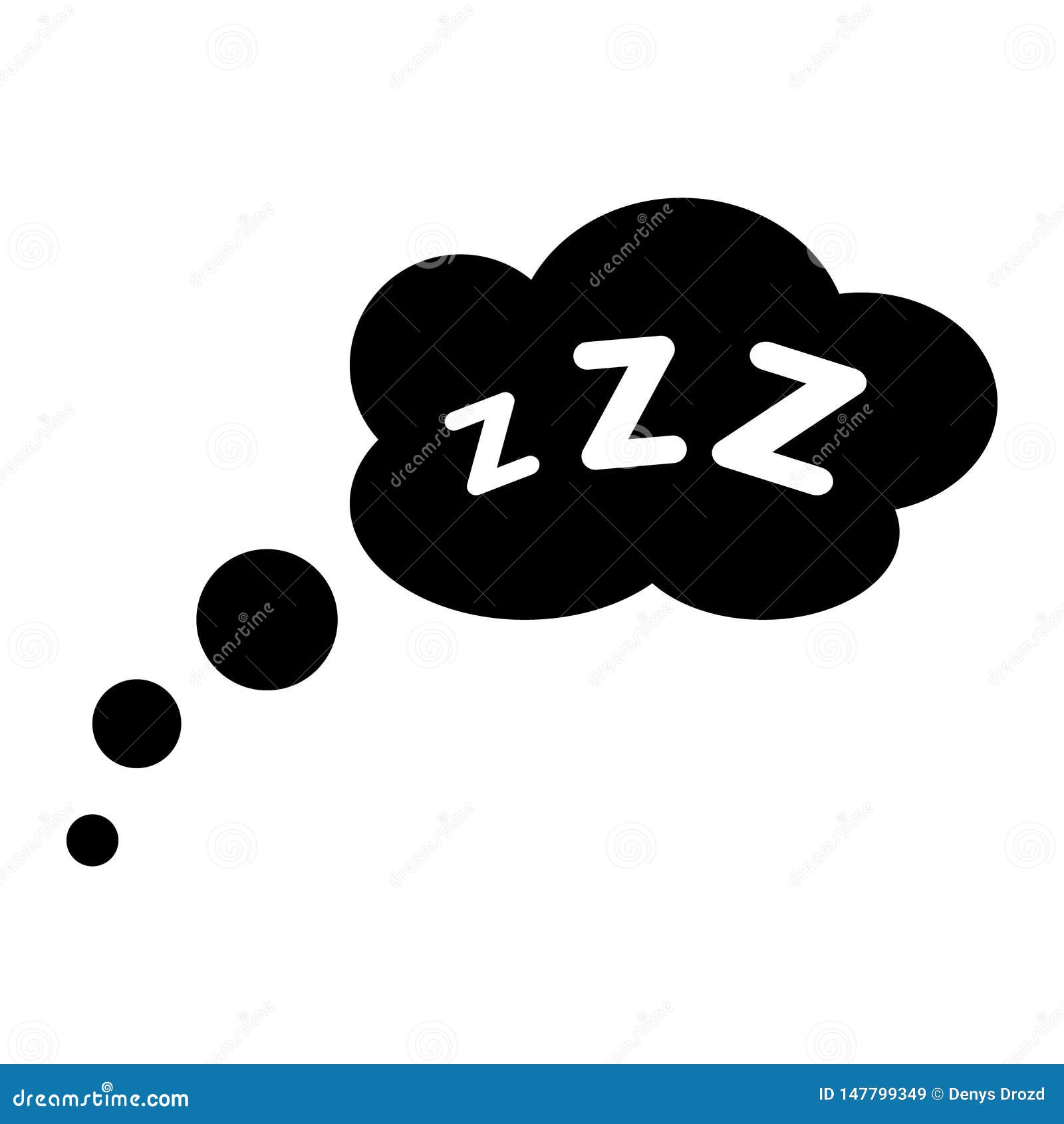 Sleep Comic Bubble Icon, Zzz Icon Vector Illustration. Stock Vector ...