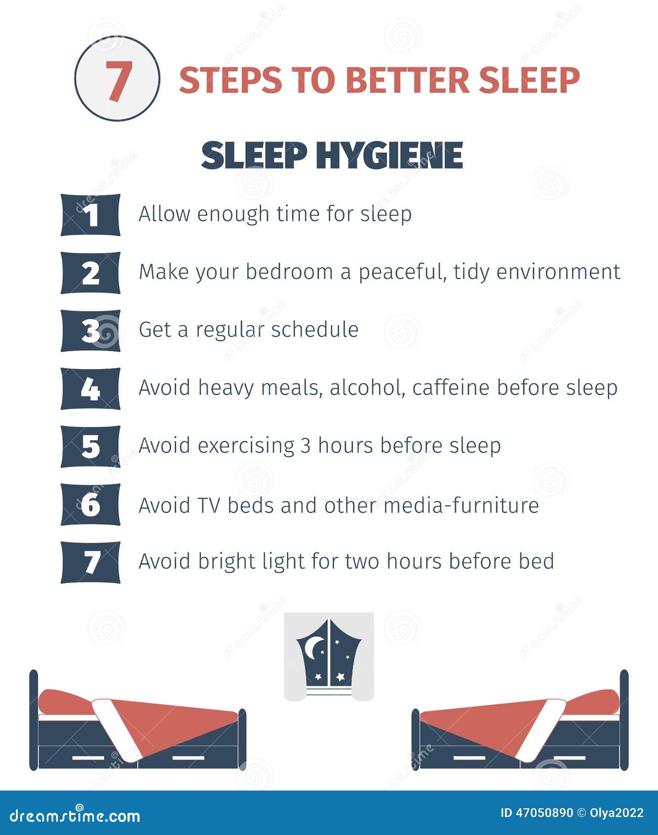 Sleep Infographic Stock Vector Image 47050890