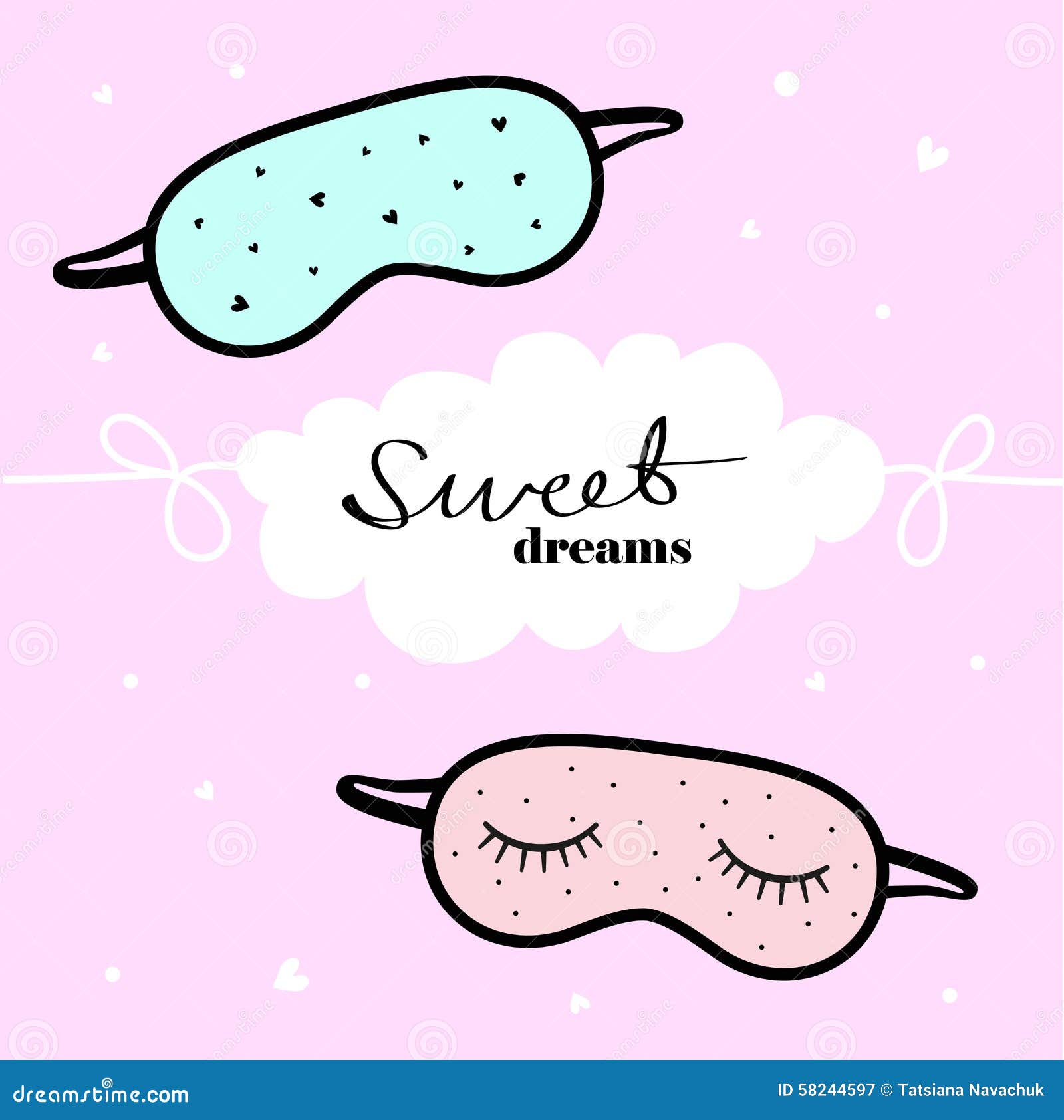 SLEEP MASK stock vector. Illustration of relaxation, closed 58244597